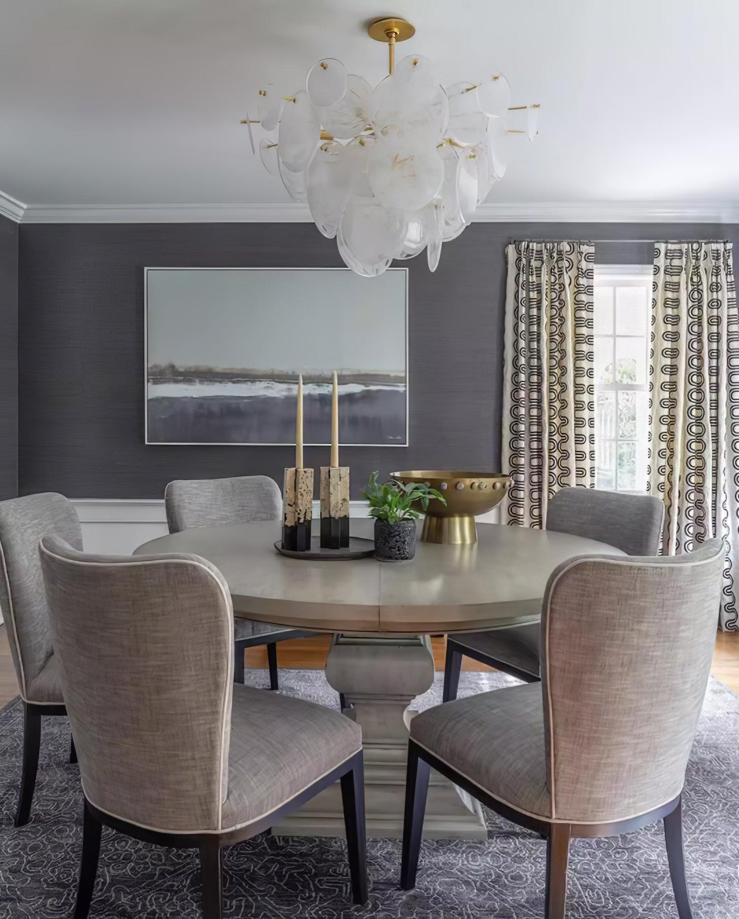 Ael Postmodern Luxury Discs Brass Glass Chandelier-Neutral Decor