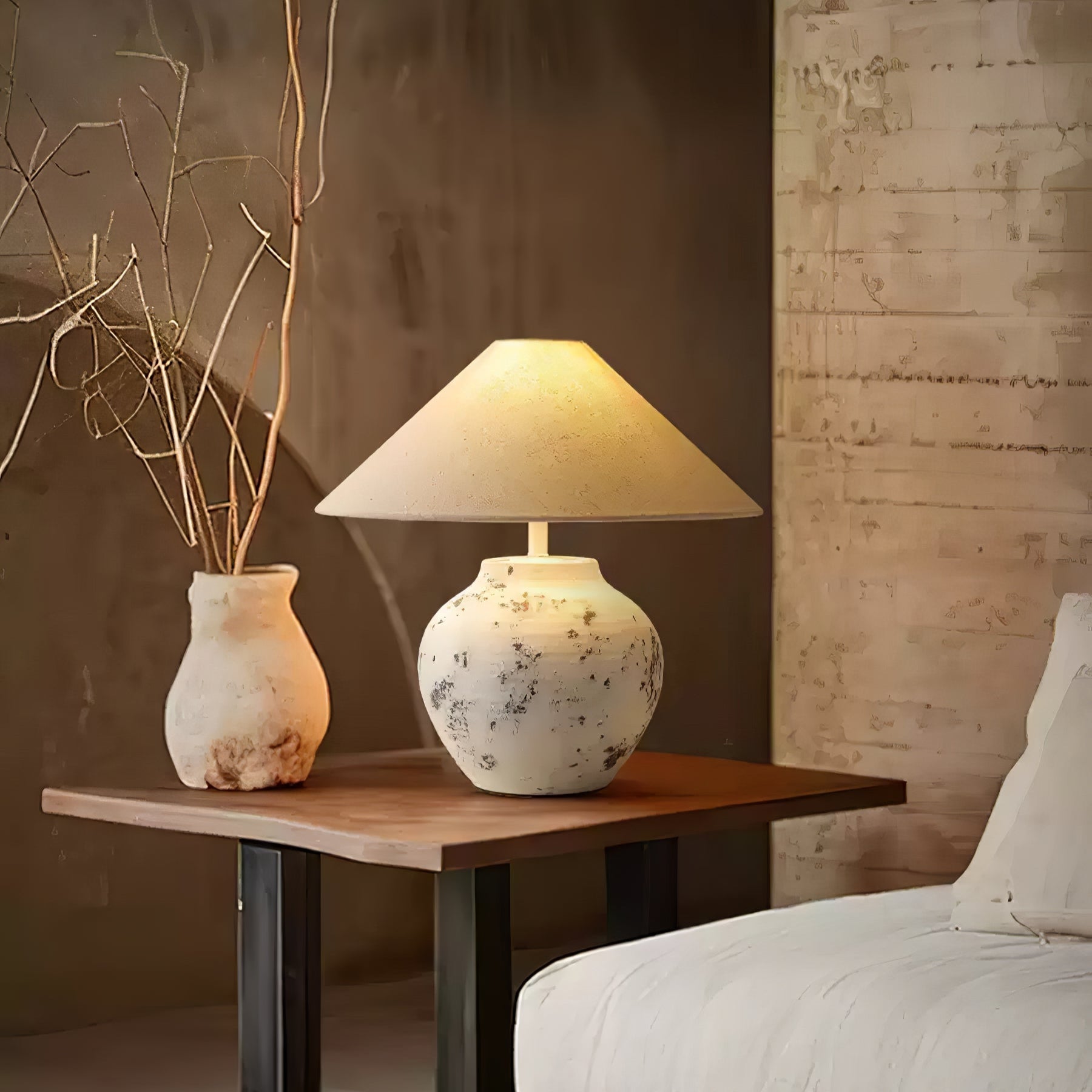 Atticus Modern Ceramics Table Lamp-Neutral Decor