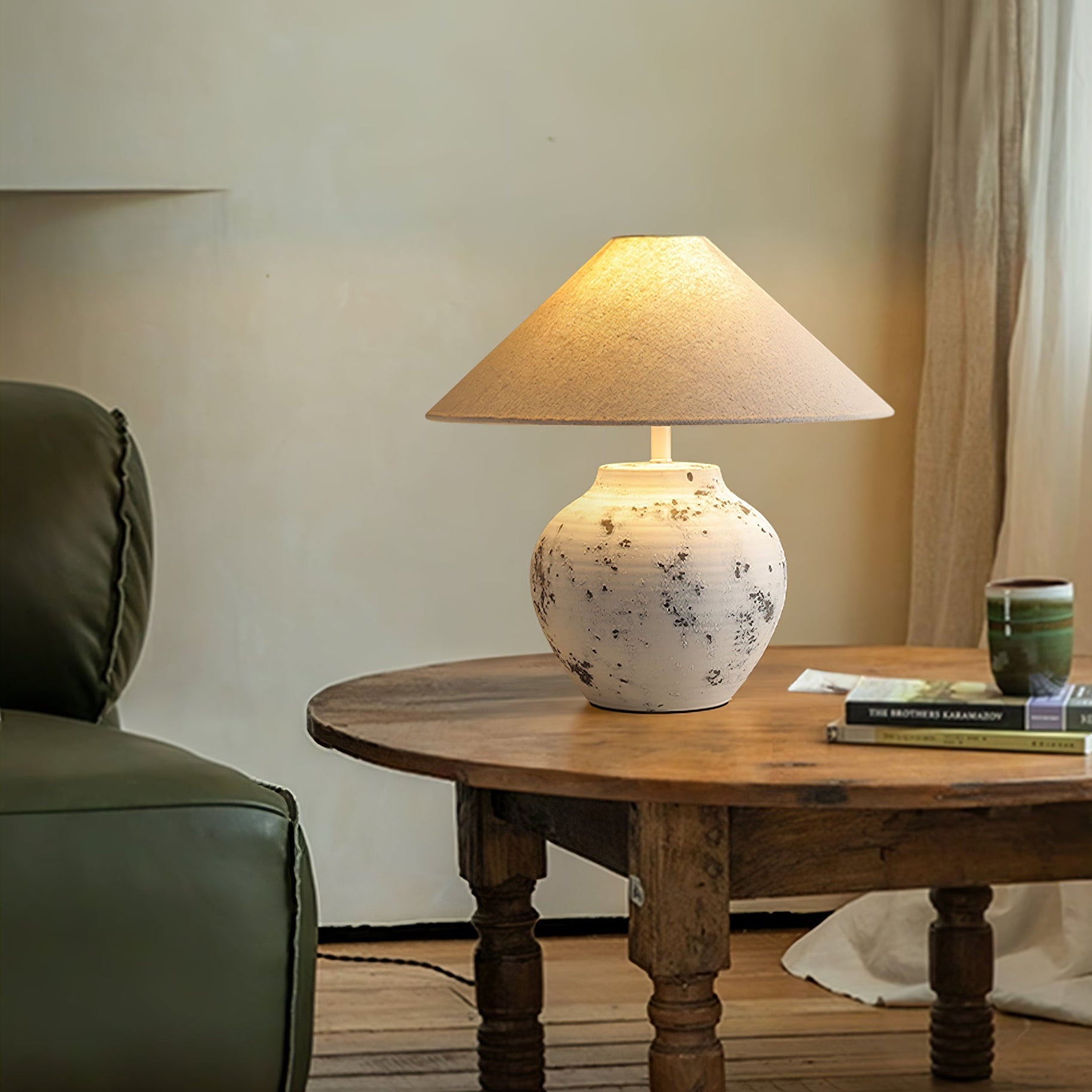 Atticus Modern Ceramics Table Lamp-Neutral Decor