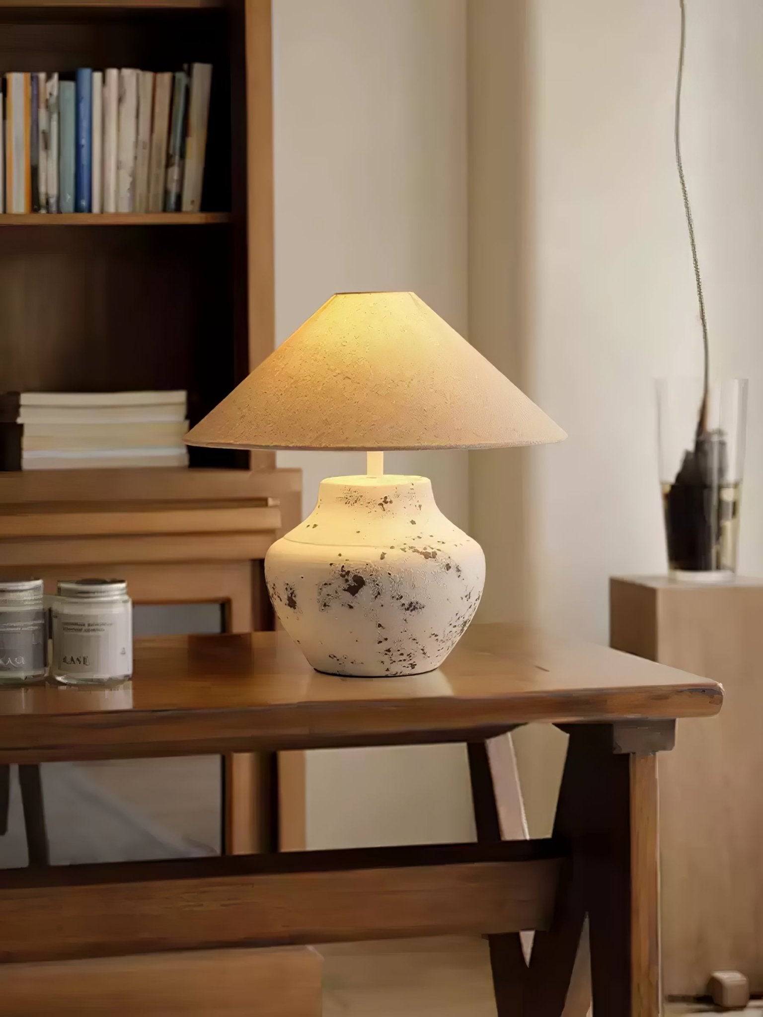 Atticus Modern Ceramics Table Lamp-Neutral Decor