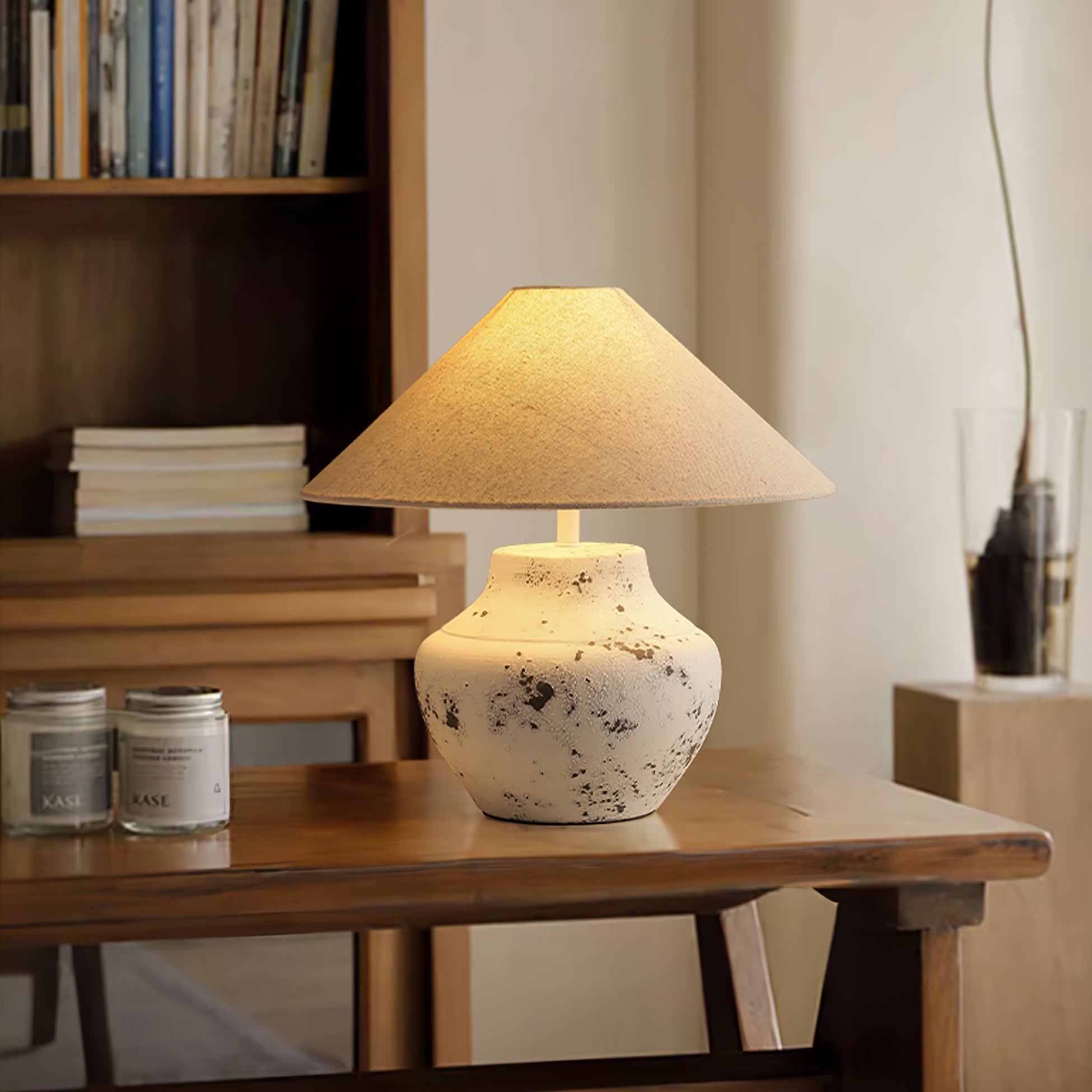 Atticus Modern Ceramics Table Lamp-Neutral Decor