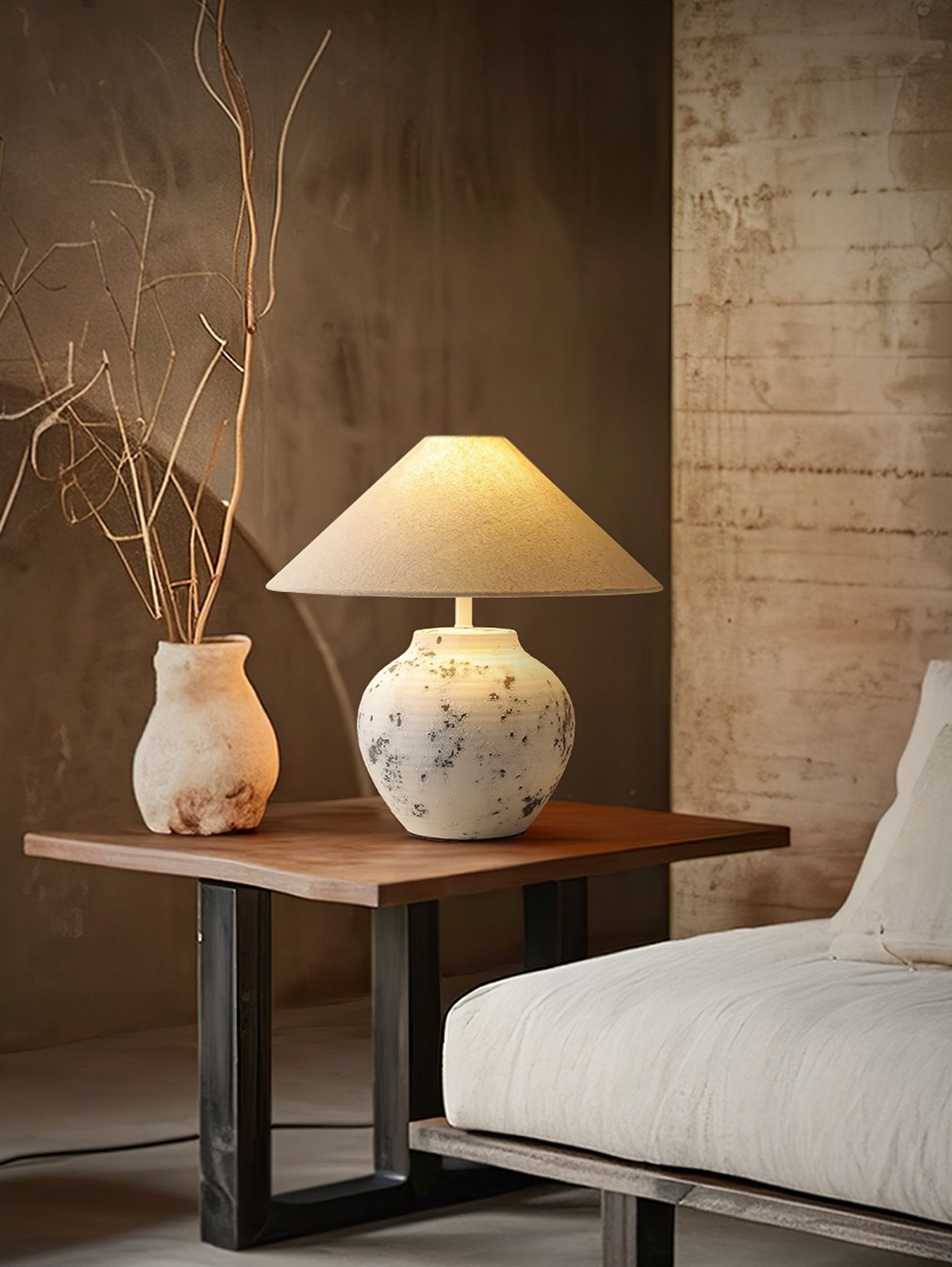 Atticus Modern Ceramics Table Lamp-Neutral Decor