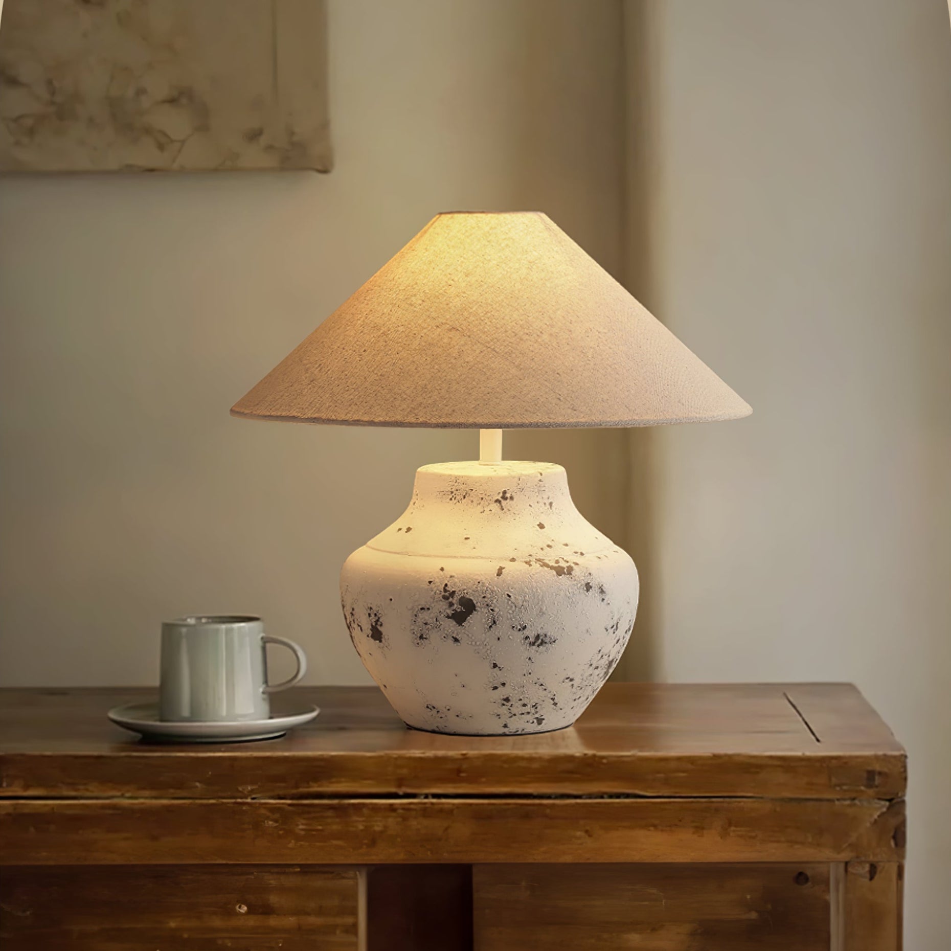Atticus Modern Ceramics Table Lamp-Neutral Decor