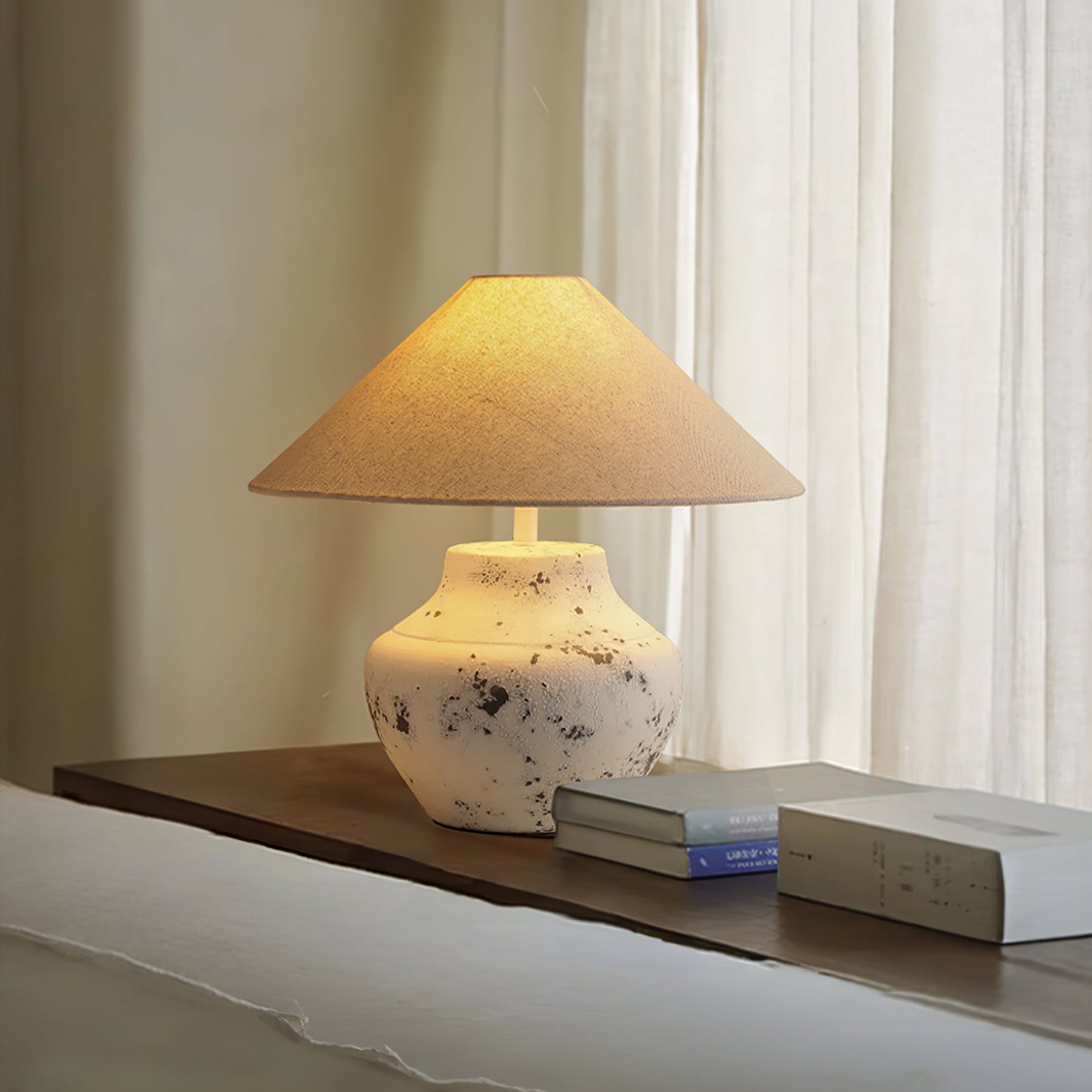 Atticus Modern Ceramics Table Lamp-Neutral Decor