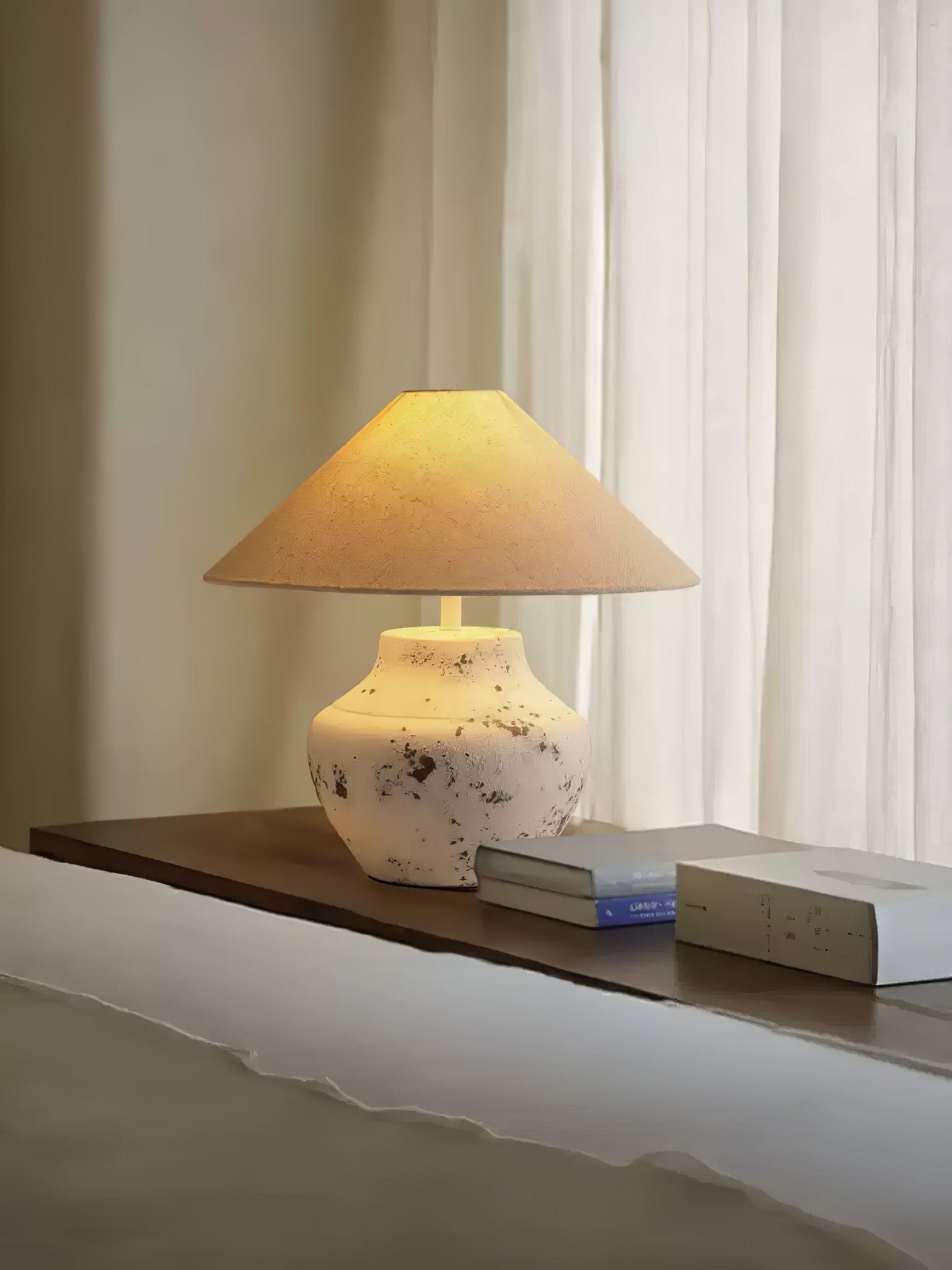 Atticus Modern Ceramics Table Lamp-Neutral Decor