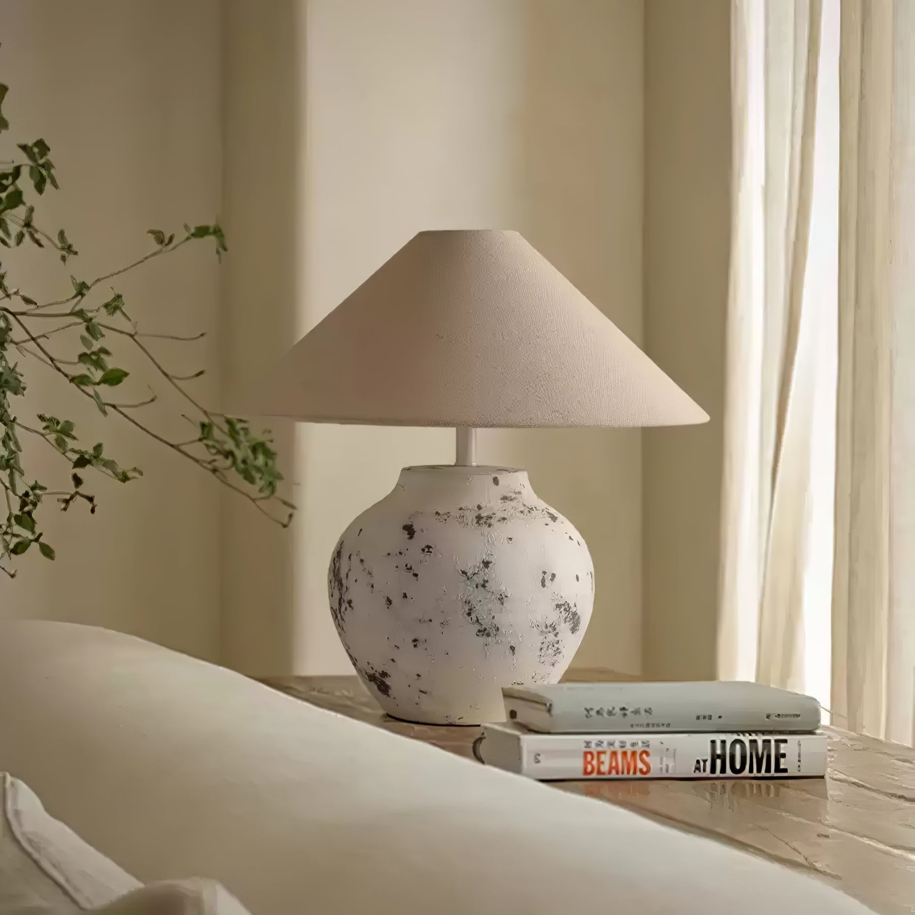 Atticus Modern Ceramics Table Lamp-Neutral Decor