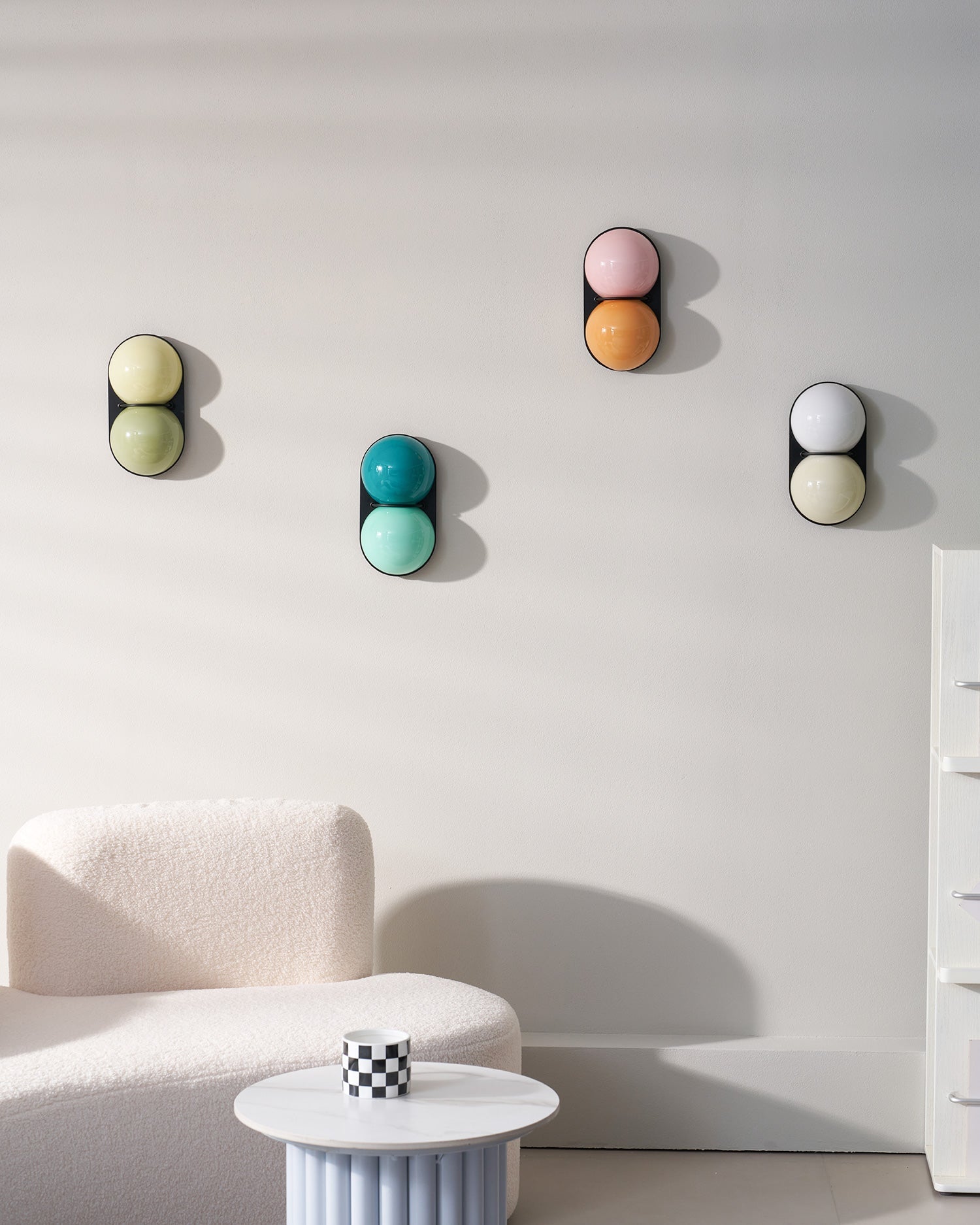 Two Globe Glass Wall Sconce-Neutral Decor