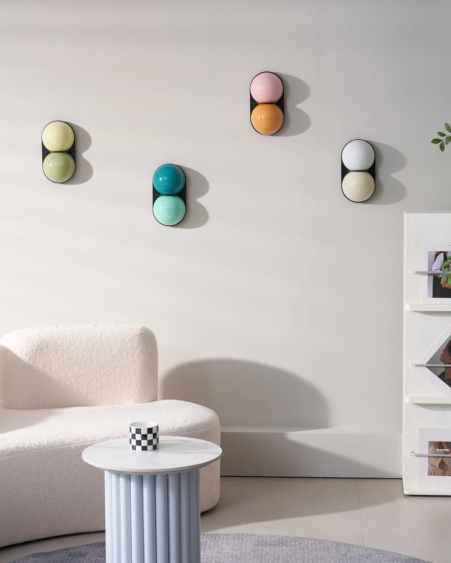Two Globe Glass Wall Sconce-Neutral Decor