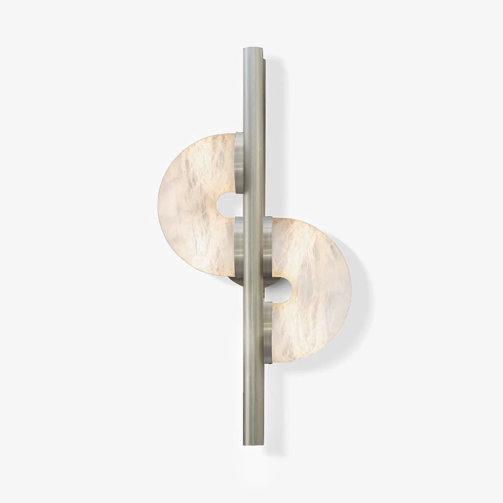 Ythar Dual Disc Alabaster Wall Light-Neutral Decor