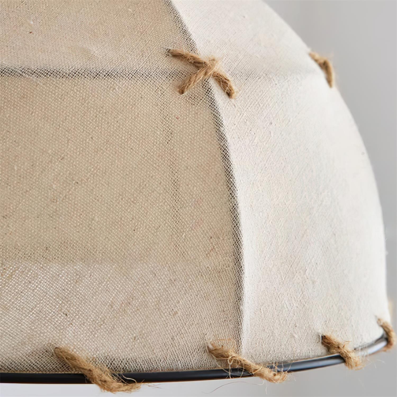 Pendant Light Fabric Dome Shade Vintage Minimalist Soft Glow
