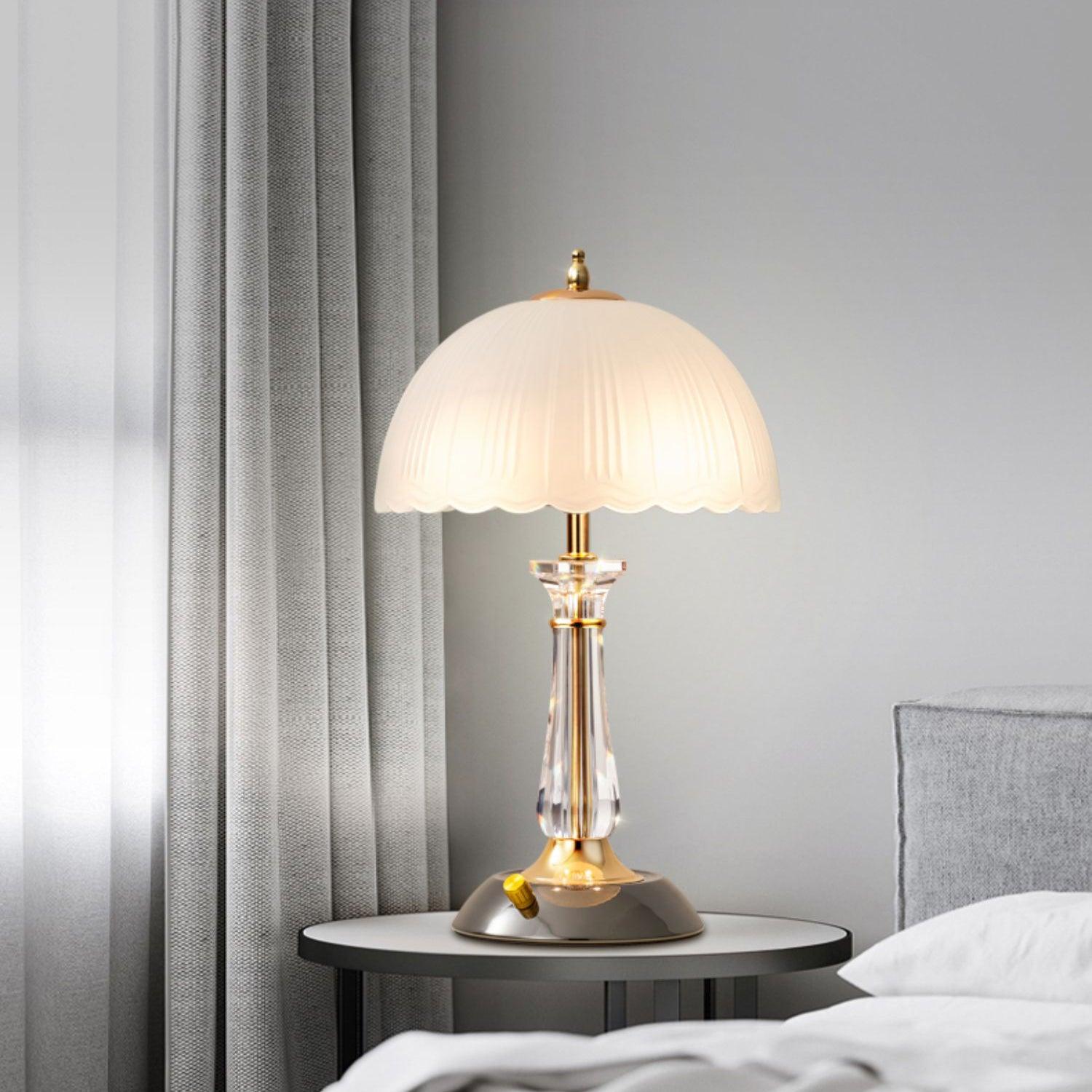 Belle Domed Glass Table Light-Neutral Decor