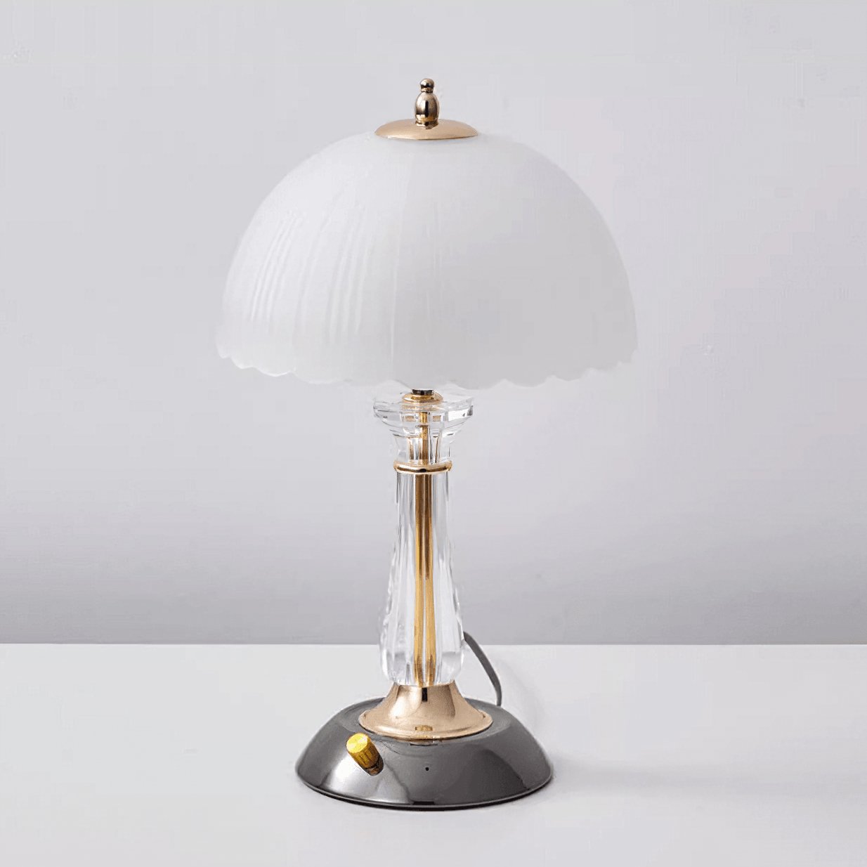 Belle Domed Glass Table Light-Neutral Decor
