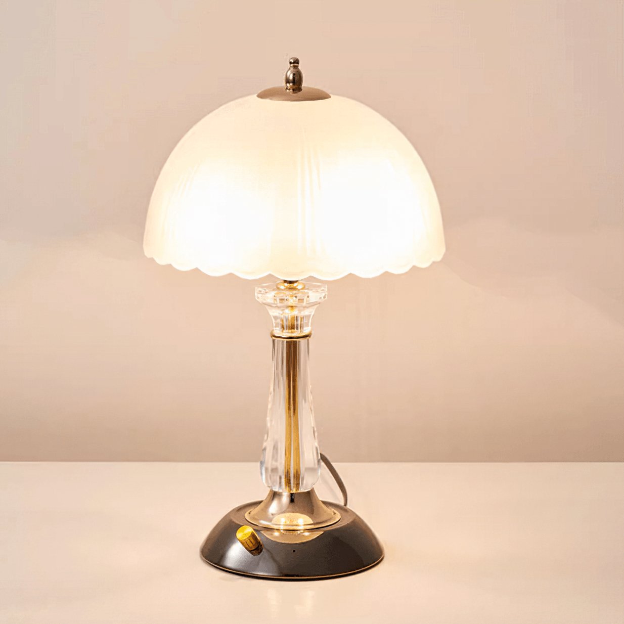 Belle Domed Glass Table Light-Neutral Decor