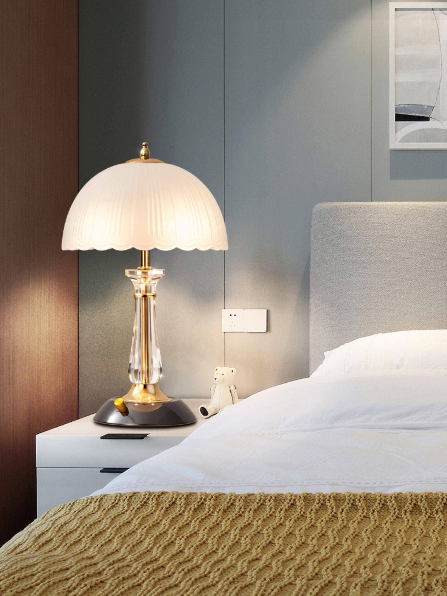 Belle Domed Glass Table Light-Neutral Decor