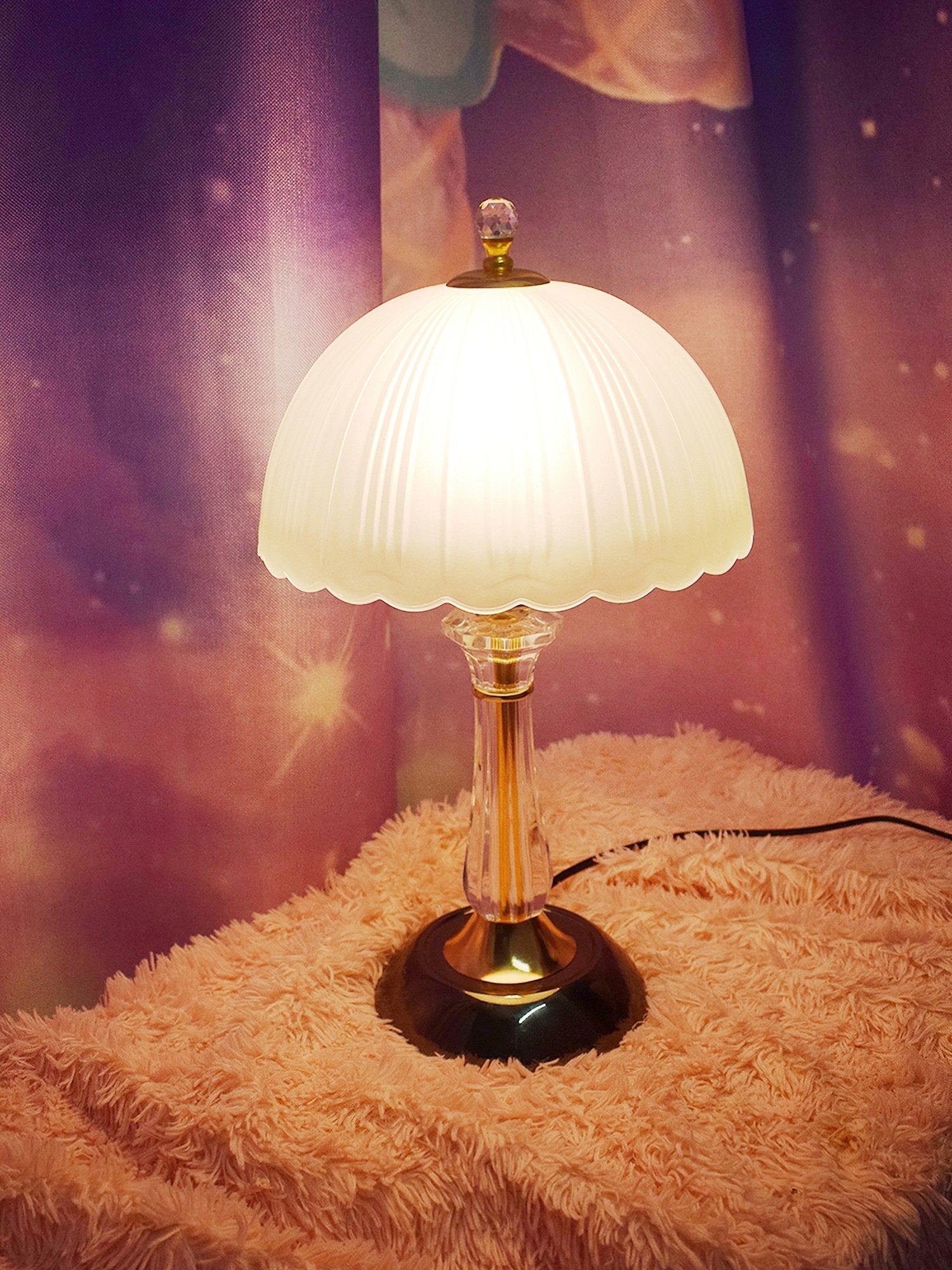 Belle Domed Glass Table Light-Neutral Decor