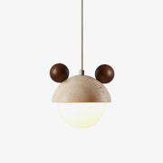 Lyraeus Character-Shaped Travertine Pendant Light-Neutral Decor