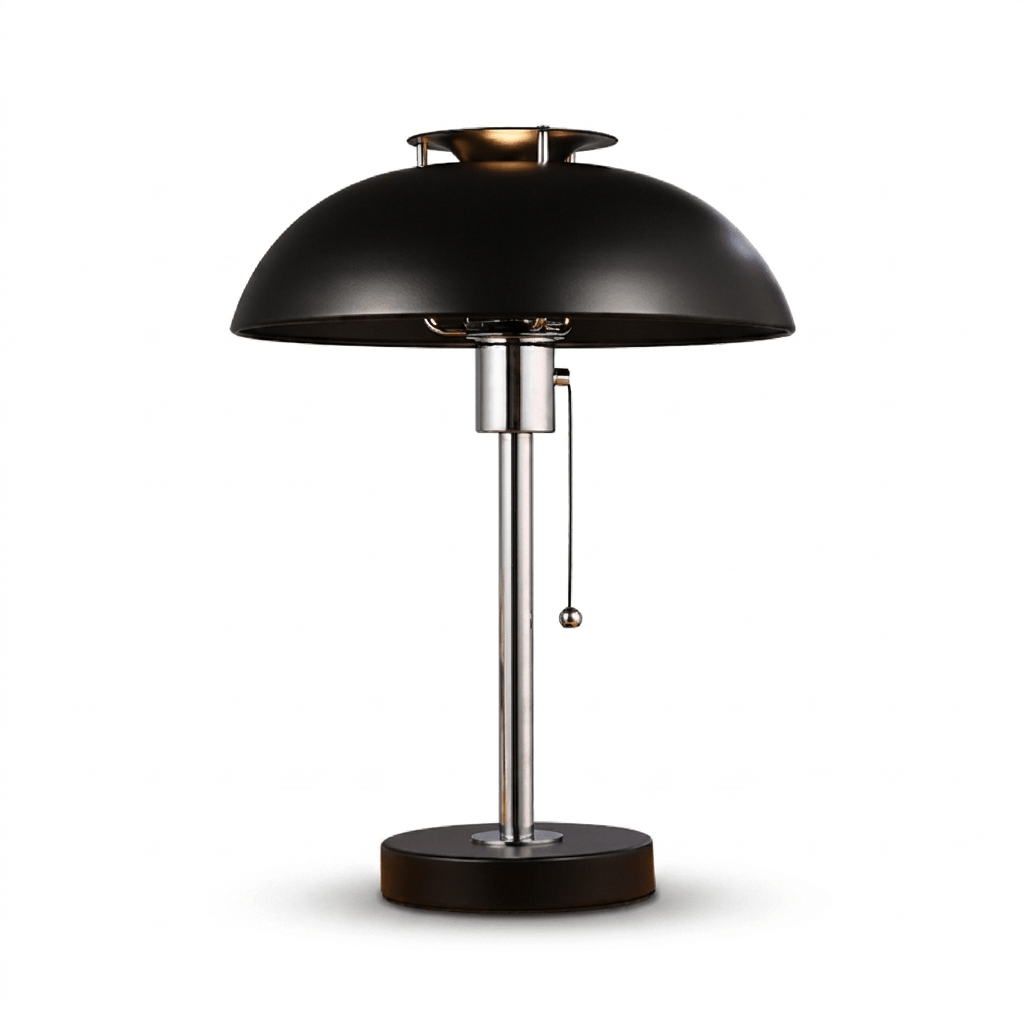 Domo Chrome Mushroom Table Lamp-Neutral Decor