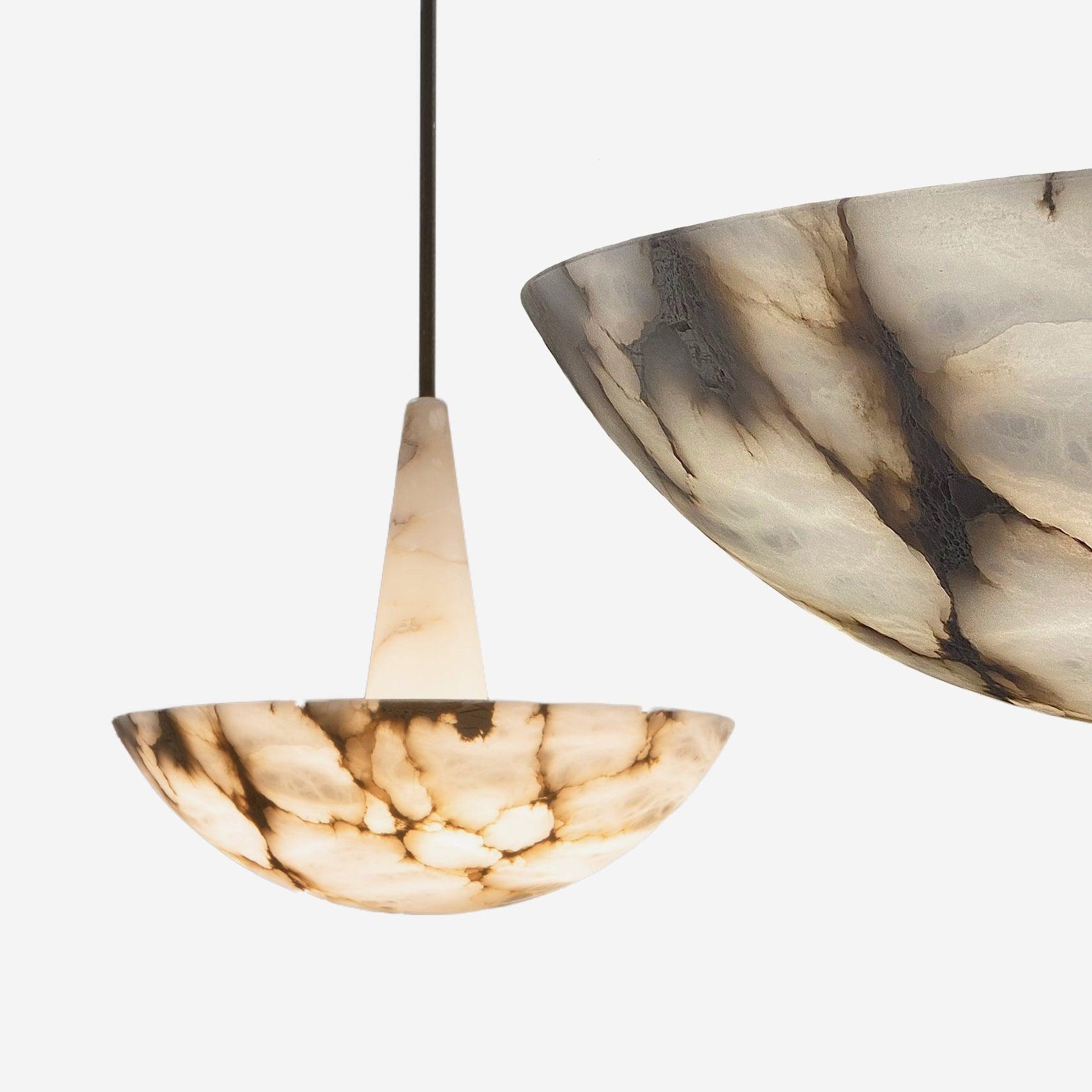 Umiros Alabaster Pendant Light-Neutral Decor