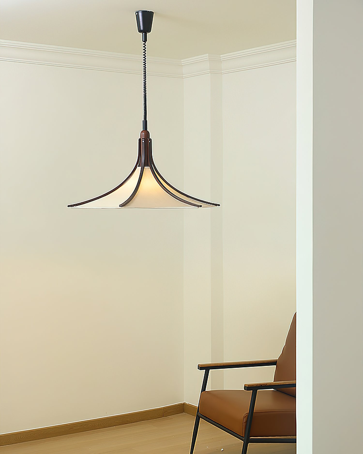 View from below the Domus Pendant Light, showing the diffuser.