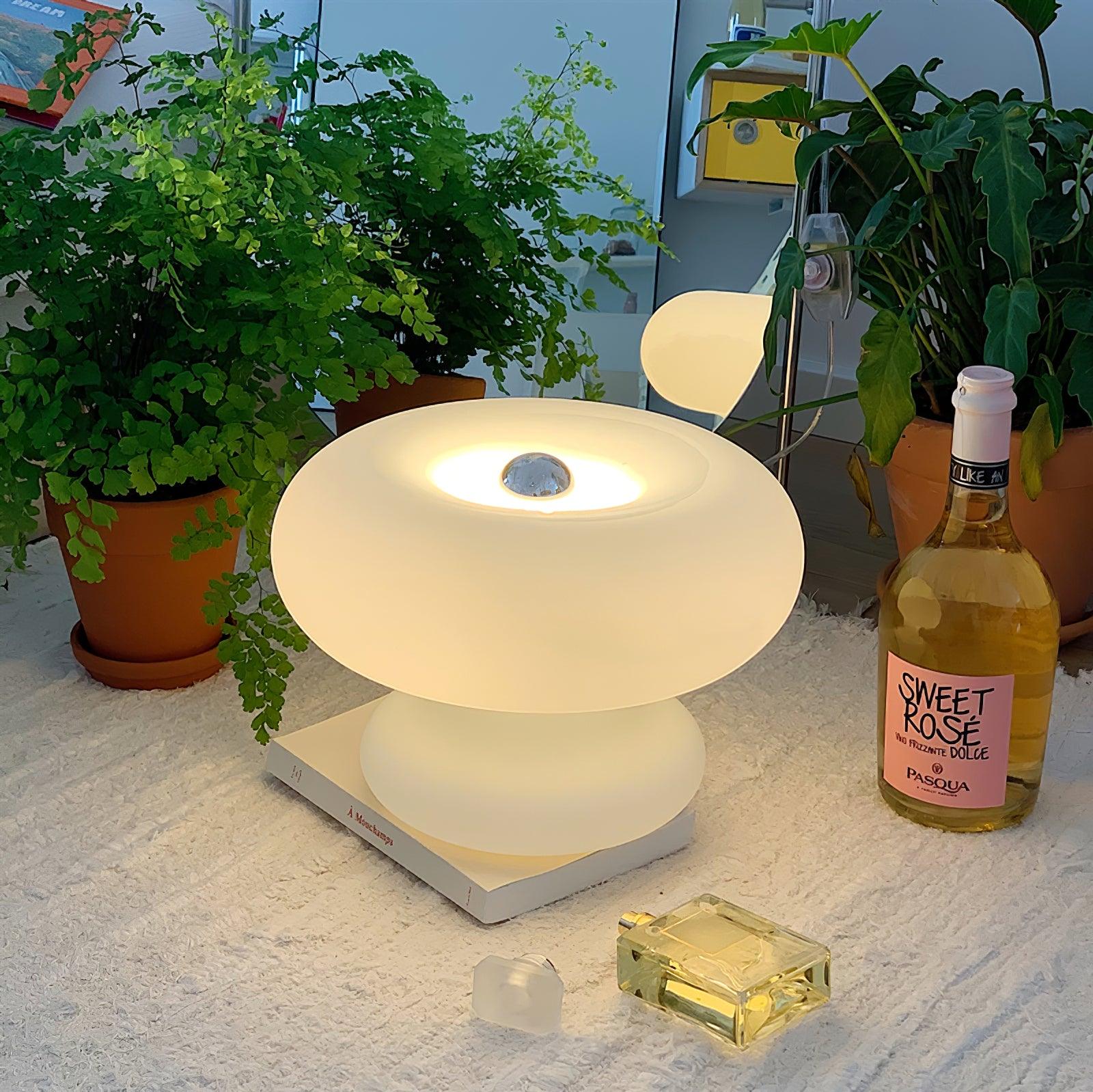 Mithos Glass Contemporary Table Lamp-Neutral Decor