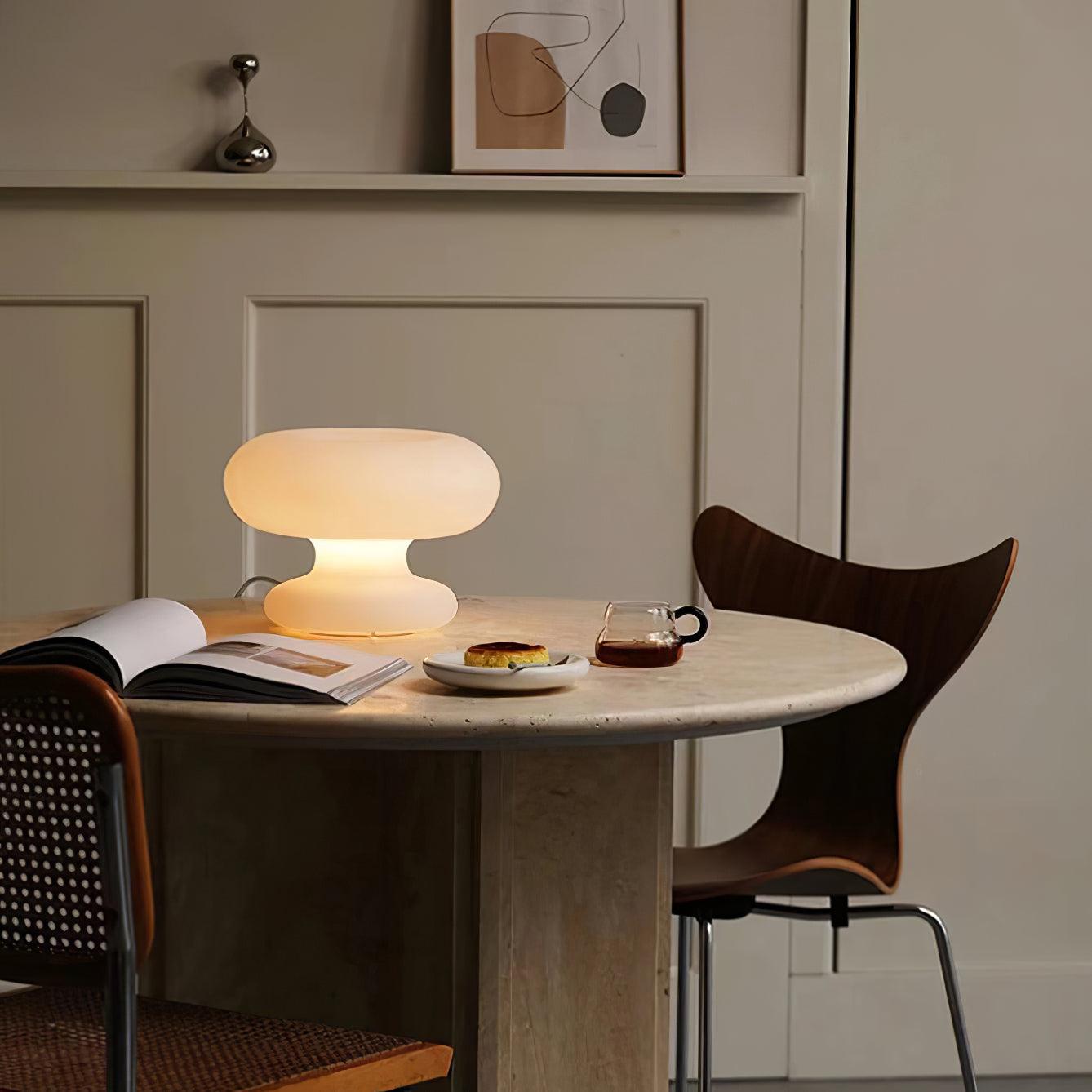 Mithos Glass Contemporary Table Lamp-Neutral Decor