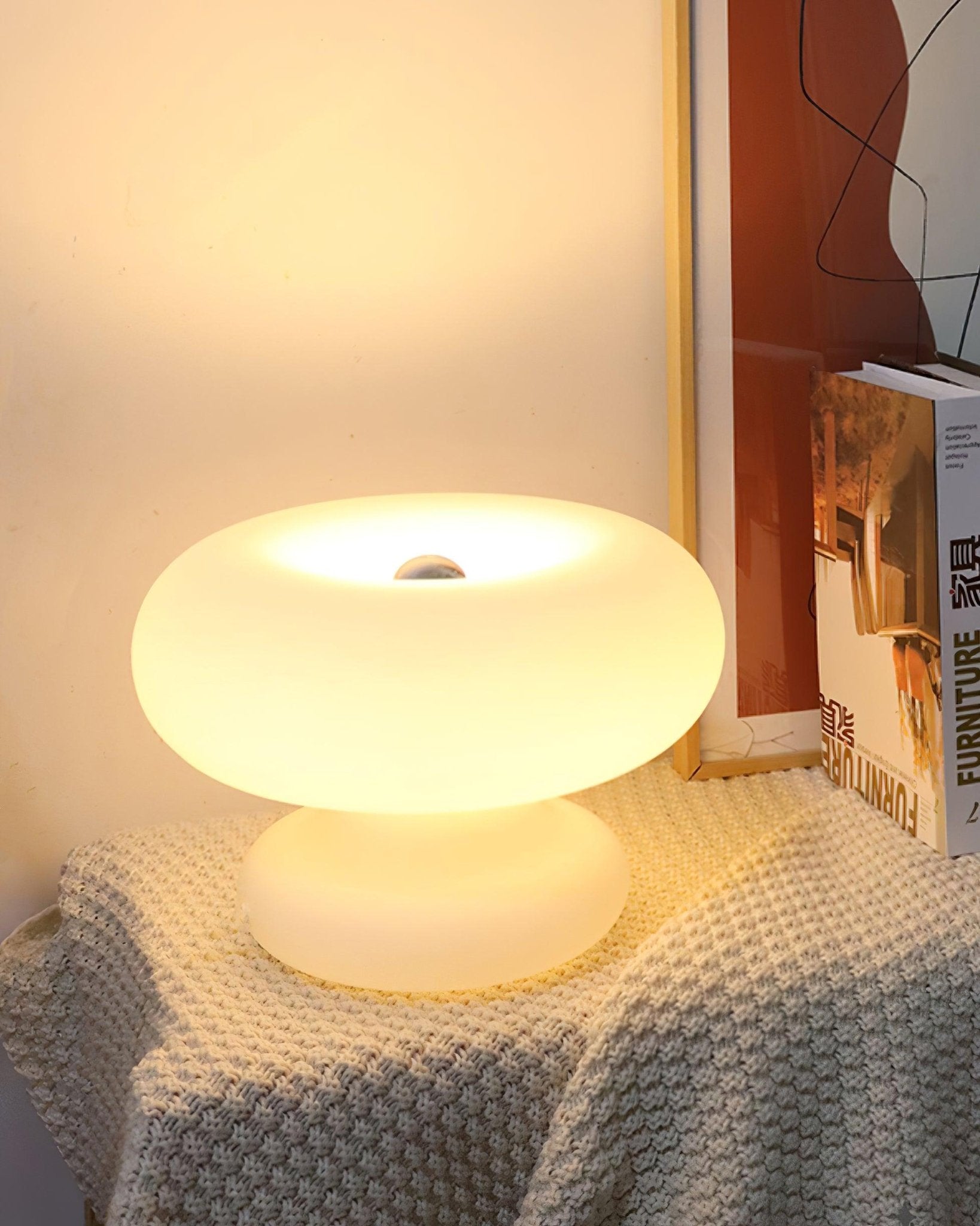 Mithos Glass Contemporary Table Lamp-Neutral Decor