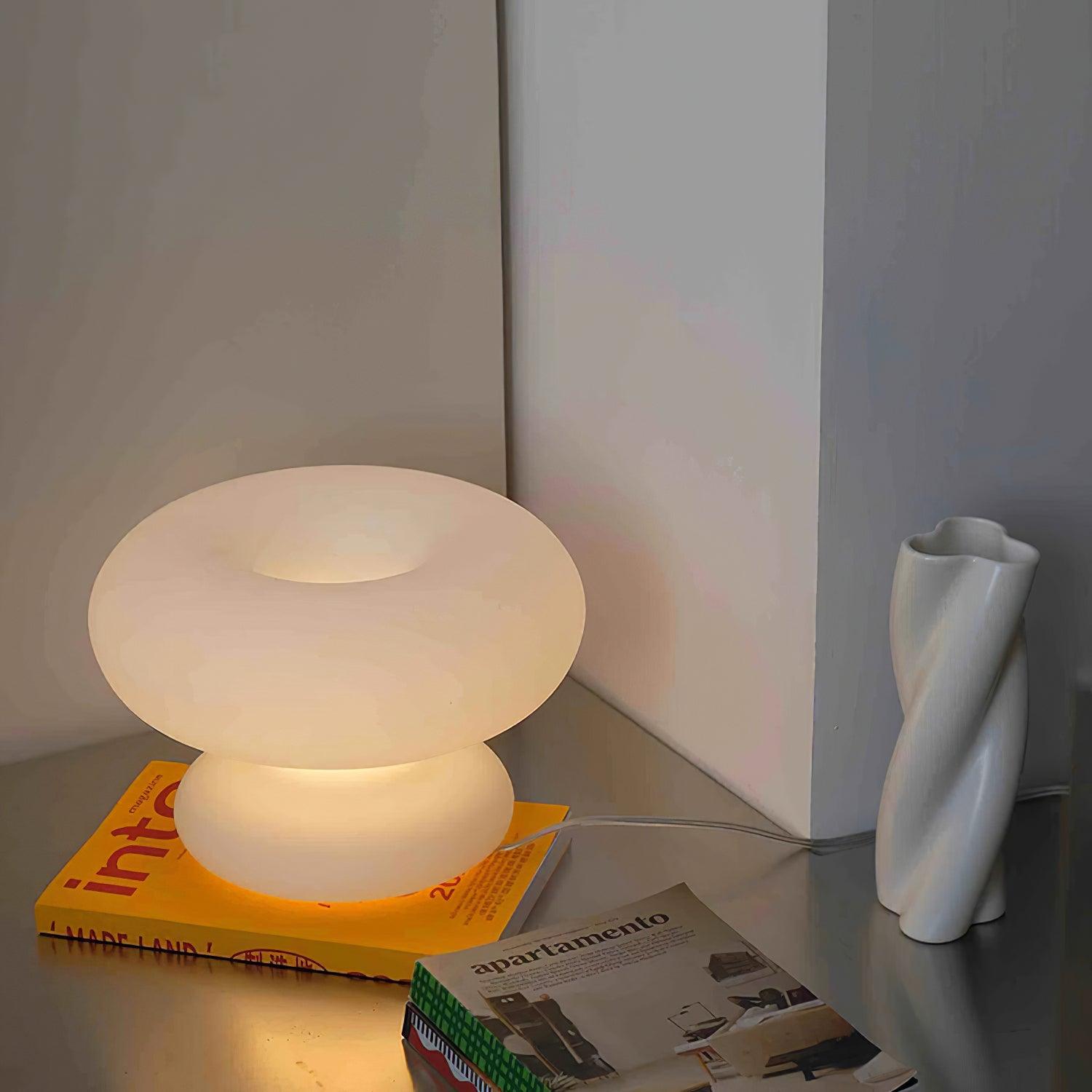 Mithos Glass Contemporary Table Lamp-Neutral Decor