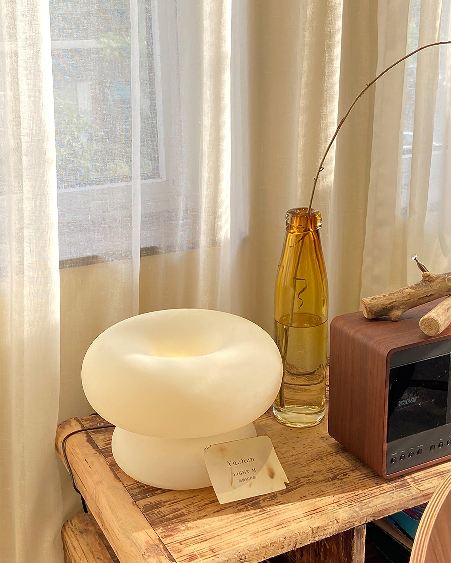 Mithos Glass Contemporary Table Lamp-Neutral Decor