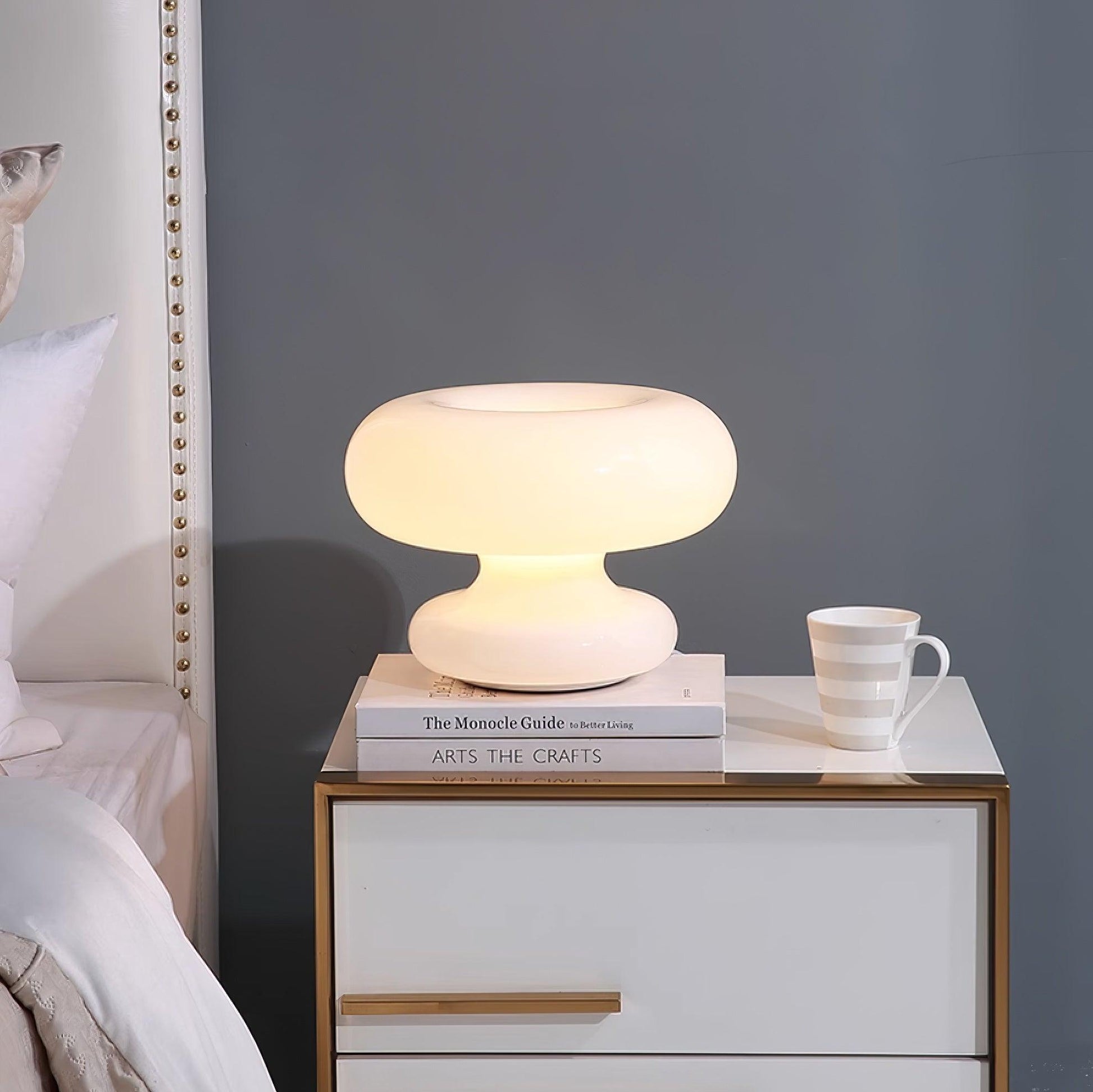 Mithos Glass Contemporary Table Lamp-Neutral Decor