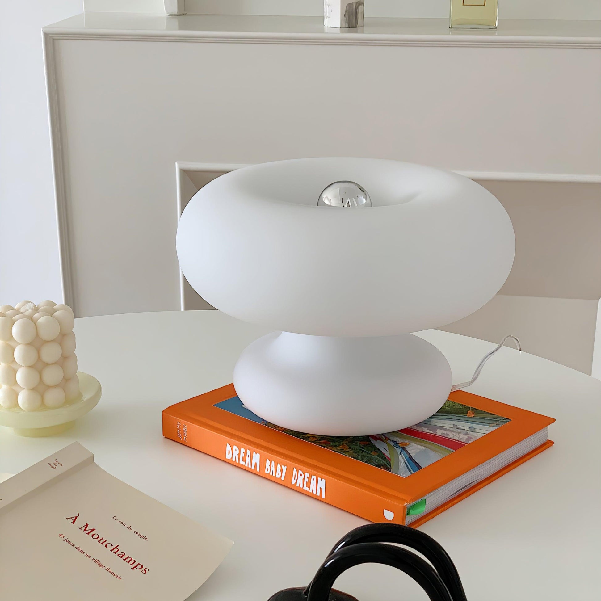 Mithos Glass Contemporary Table Lamp-Neutral Decor