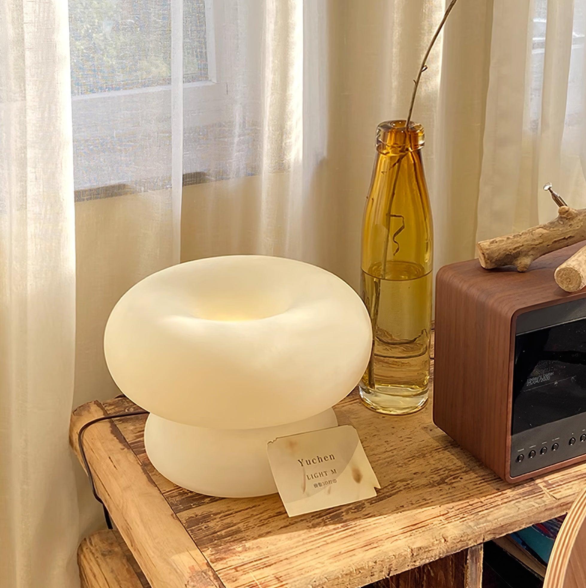 Mithos Glass Contemporary Table Lamp-Neutral Decor