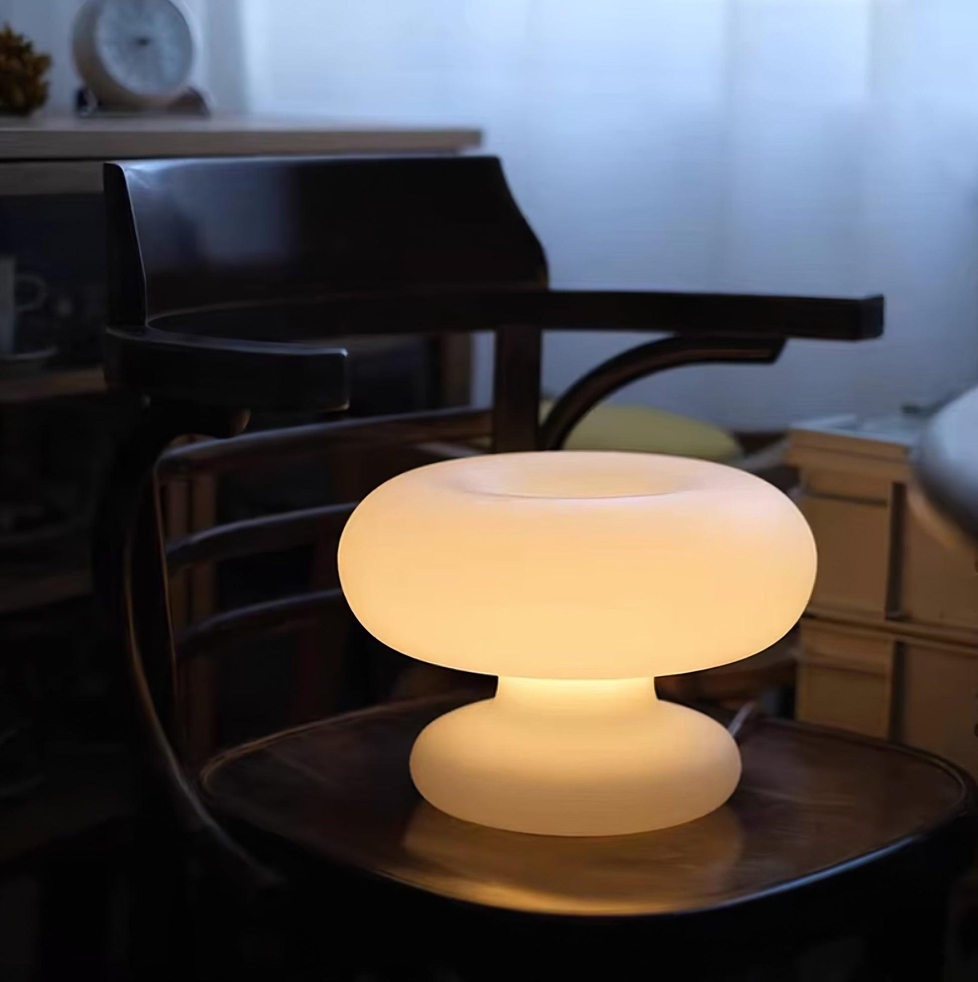 Mithos Glass Contemporary Table Lamp-Neutral Decor