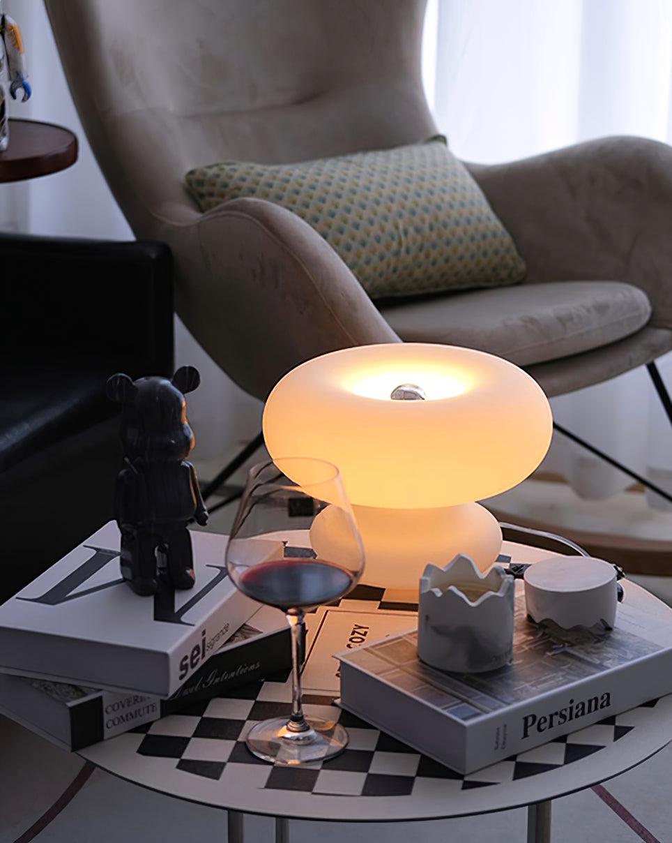 Mithos Glass Contemporary Table Lamp-Neutral Decor