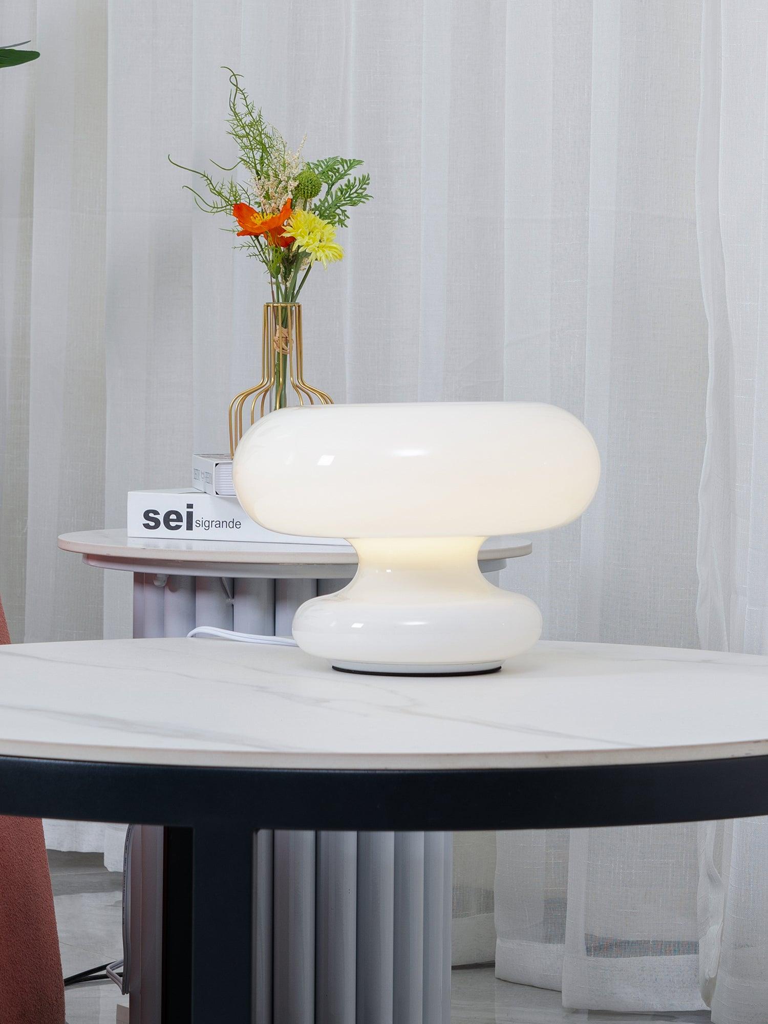 Mithos Glass Contemporary Table Lamp-Neutral Decor