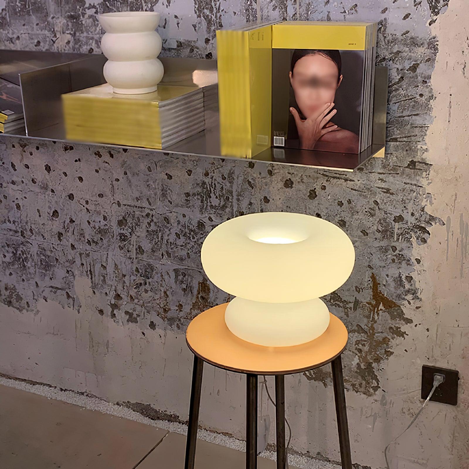 Mithos Glass Contemporary Table Lamp-Neutral Decor