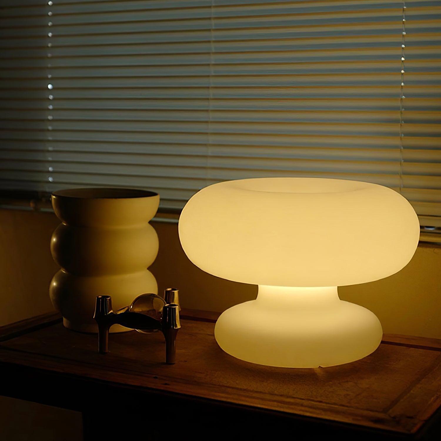 Mithos Glass Contemporary Table Lamp-Neutral Decor