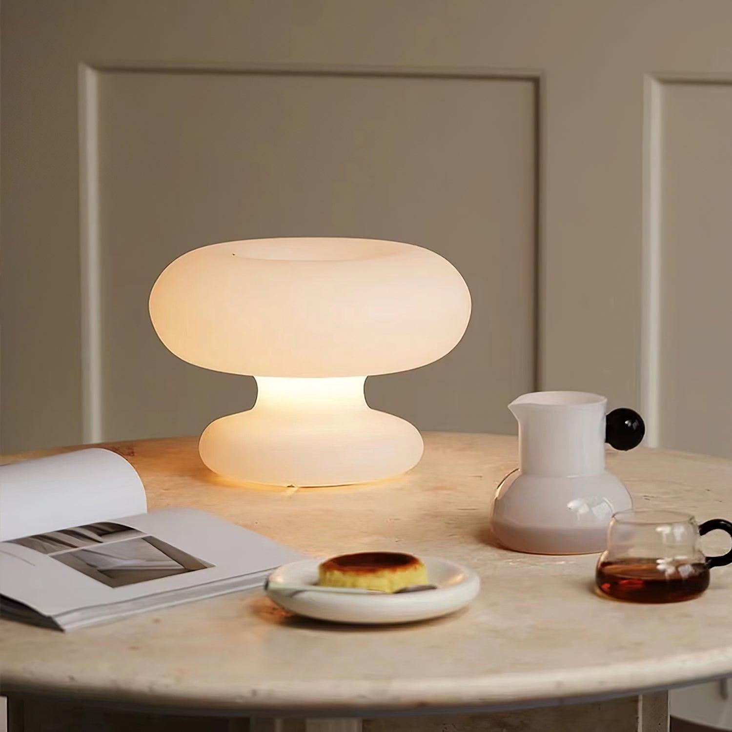 Mithos Glass Contemporary Table Lamp-Neutral Decor