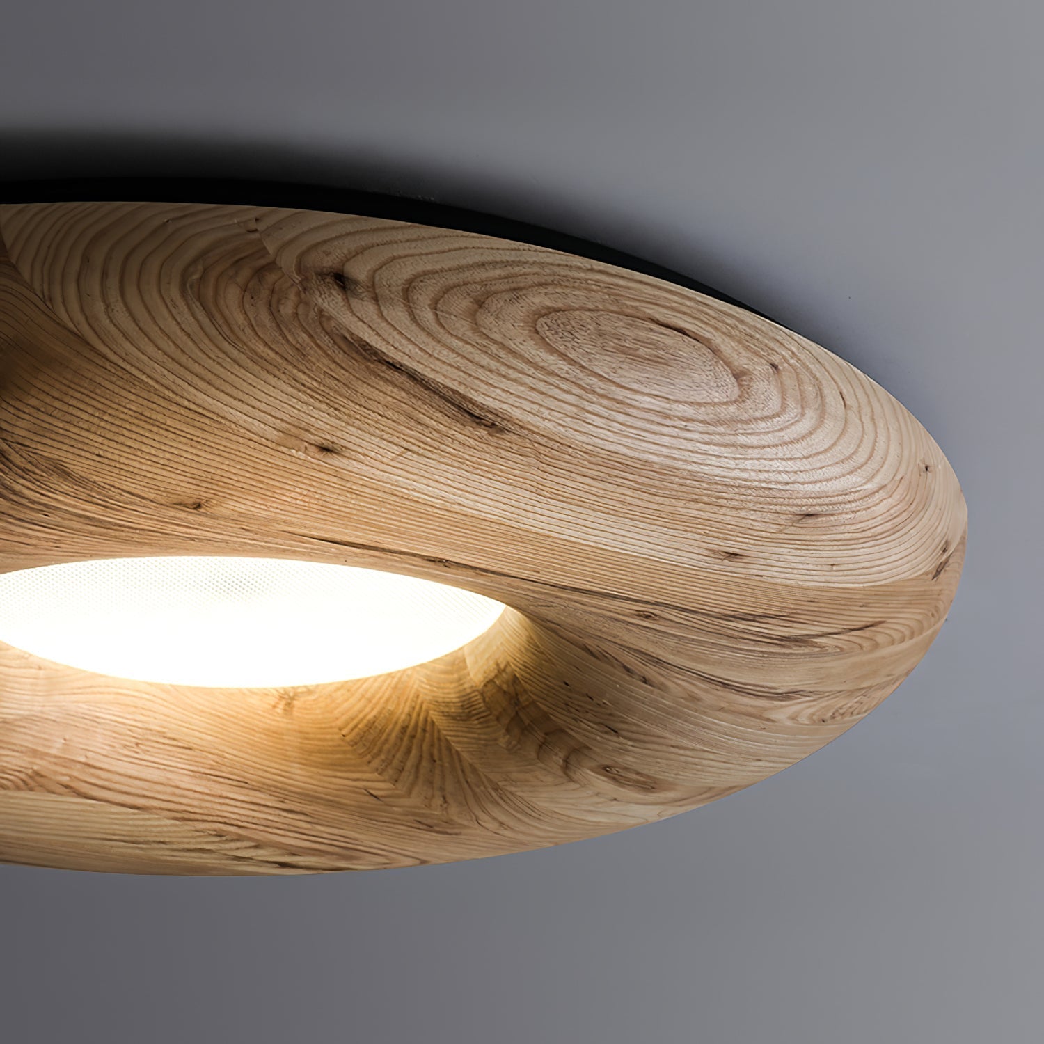 Zosora Organic Oak Flush Mount-Neutral Decor