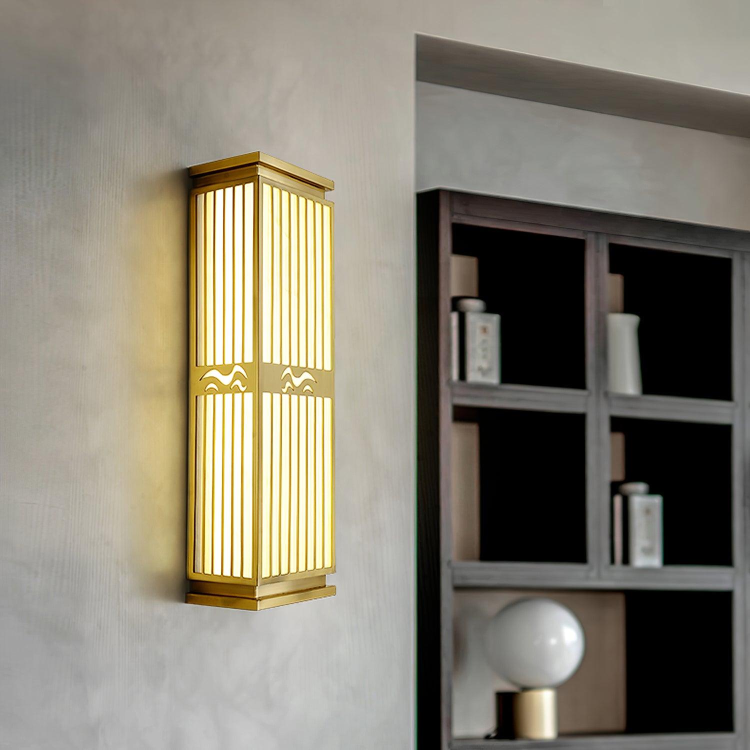 Lustra Wall Light Brass Oriental for Entryway-Neutral Decor