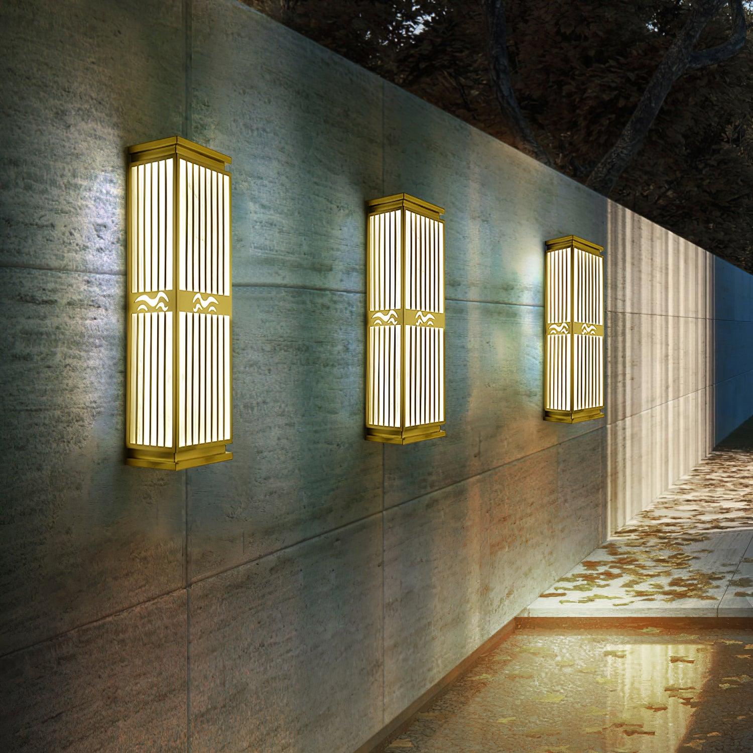 Lustra Wall Light Brass Oriental for Entryway-Neutral Decor