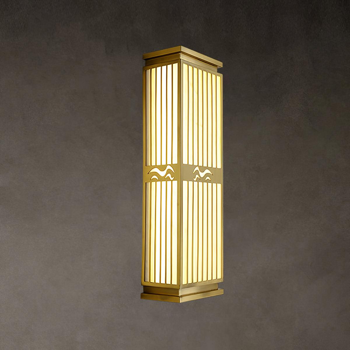 Lustra Wall Light Brass Oriental for Entryway-Neutral Decor