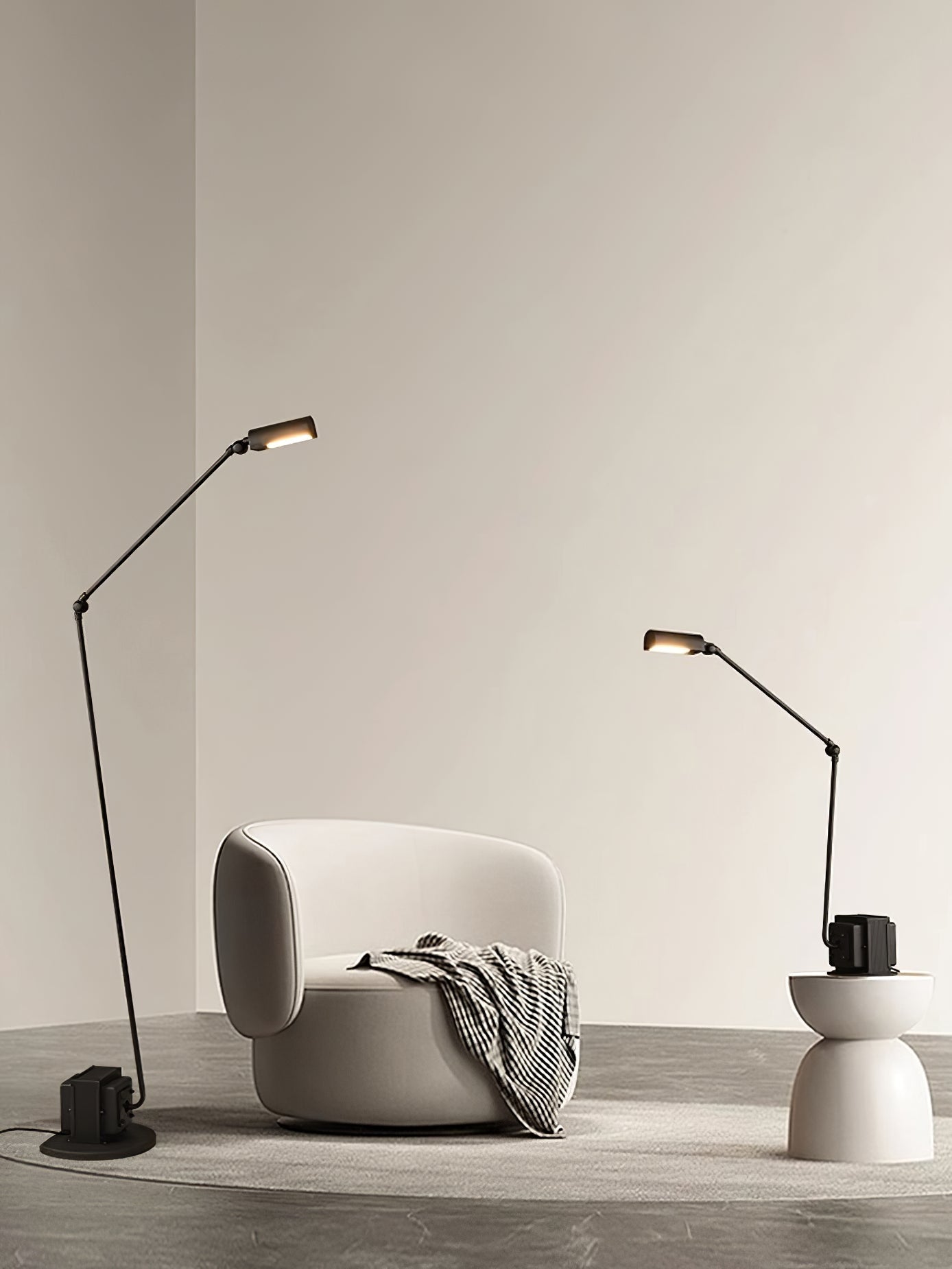 Nerilux Adjustable Floor Lamp-Neutral Decor