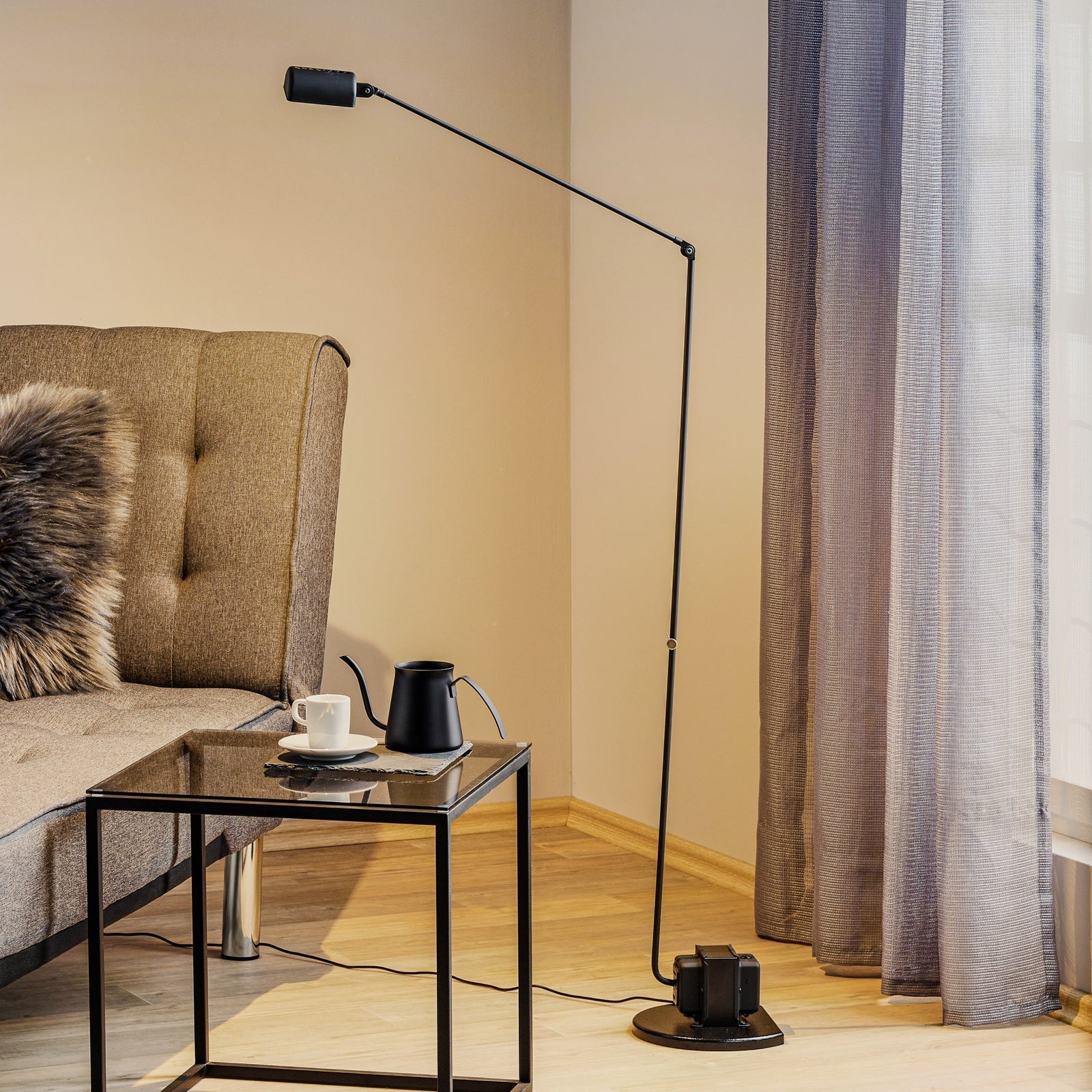 Nerilux Adjustable Floor Lamp-Neutral Decor