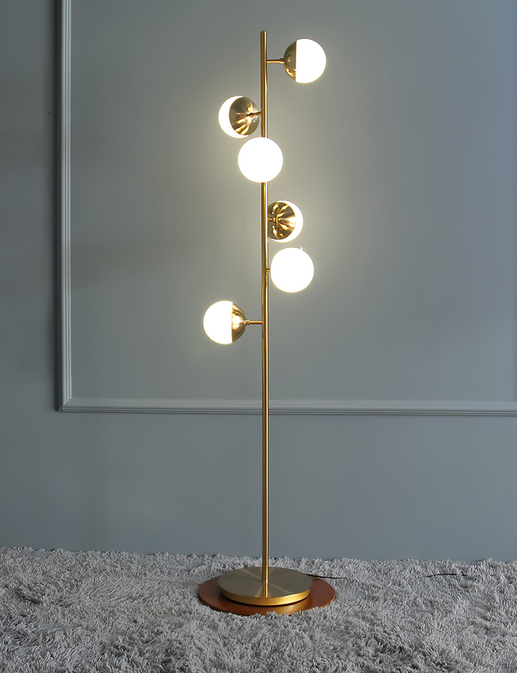 Myliryre Mid Century Brass Floor Lamp-Neutral Decor