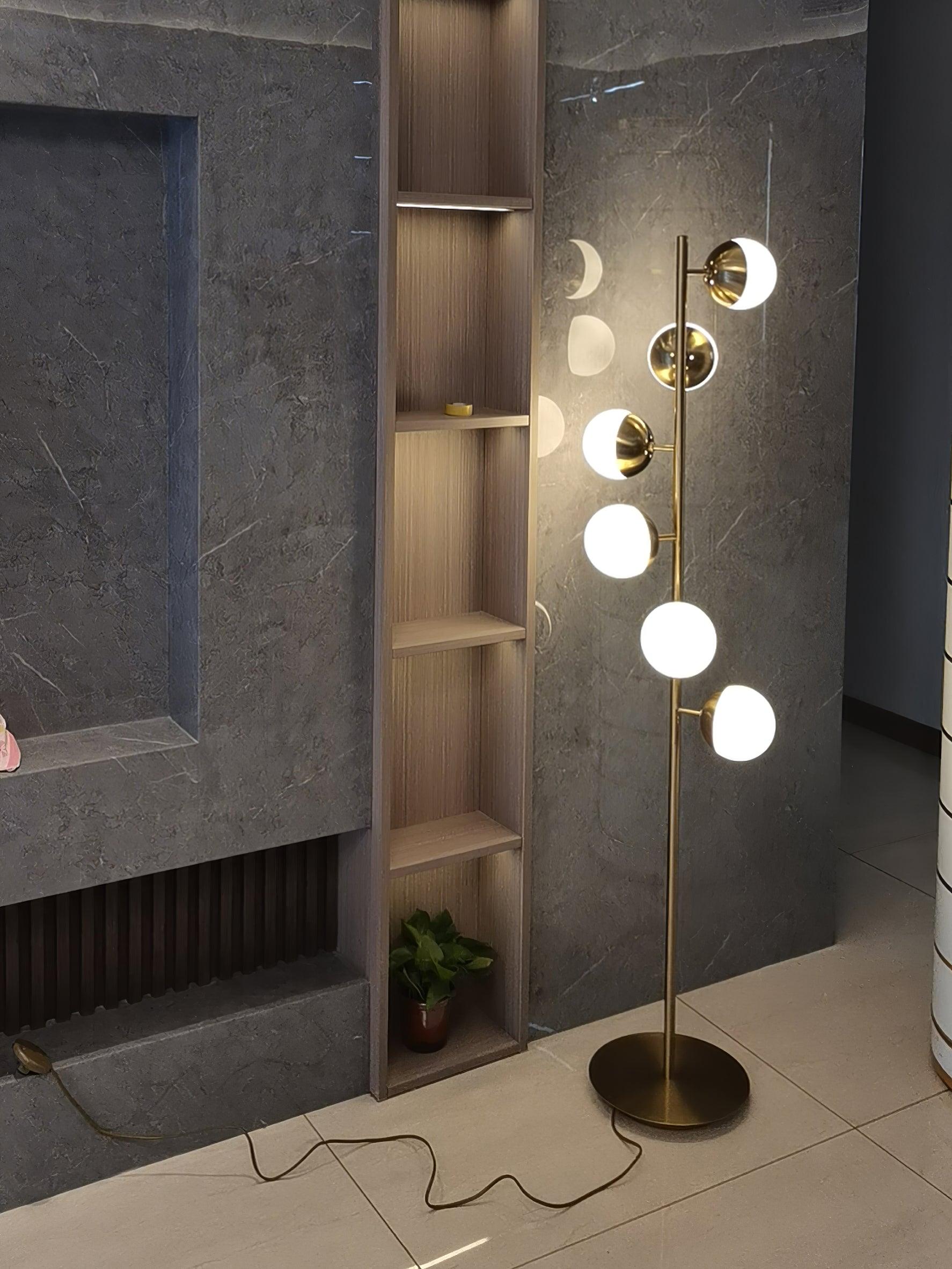 Myliryre Mid Century Brass Floor Lamp-Neutral Decor