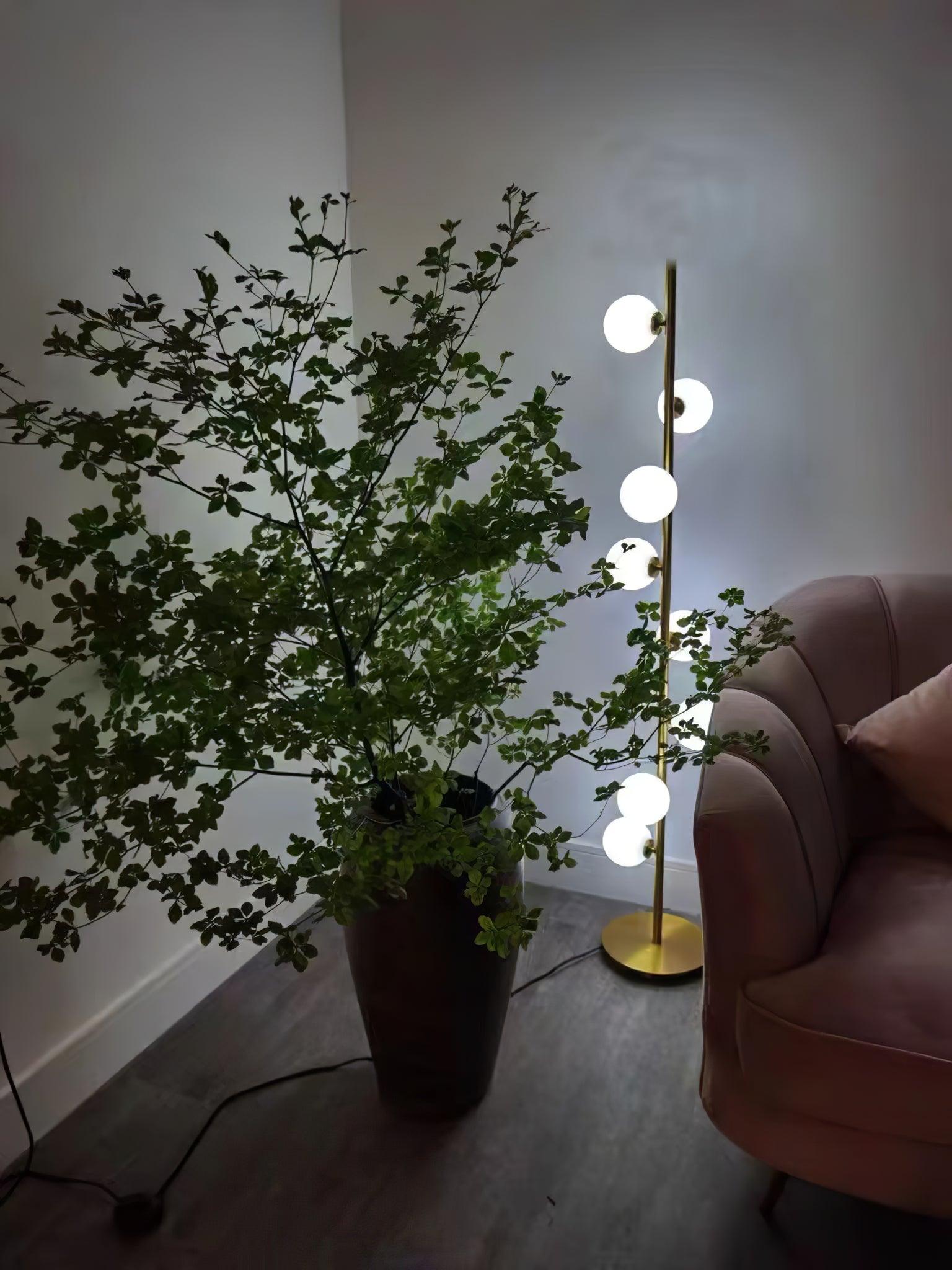 Myliryre Mid Century Brass Floor Lamp-Neutral Decor