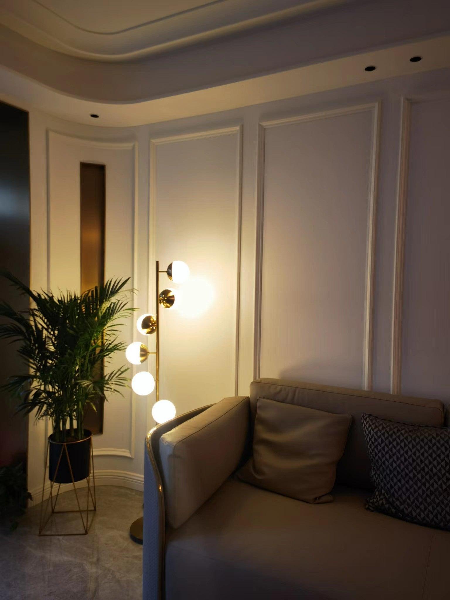 Myliryre Mid Century Brass Floor Lamp-Neutral Decor