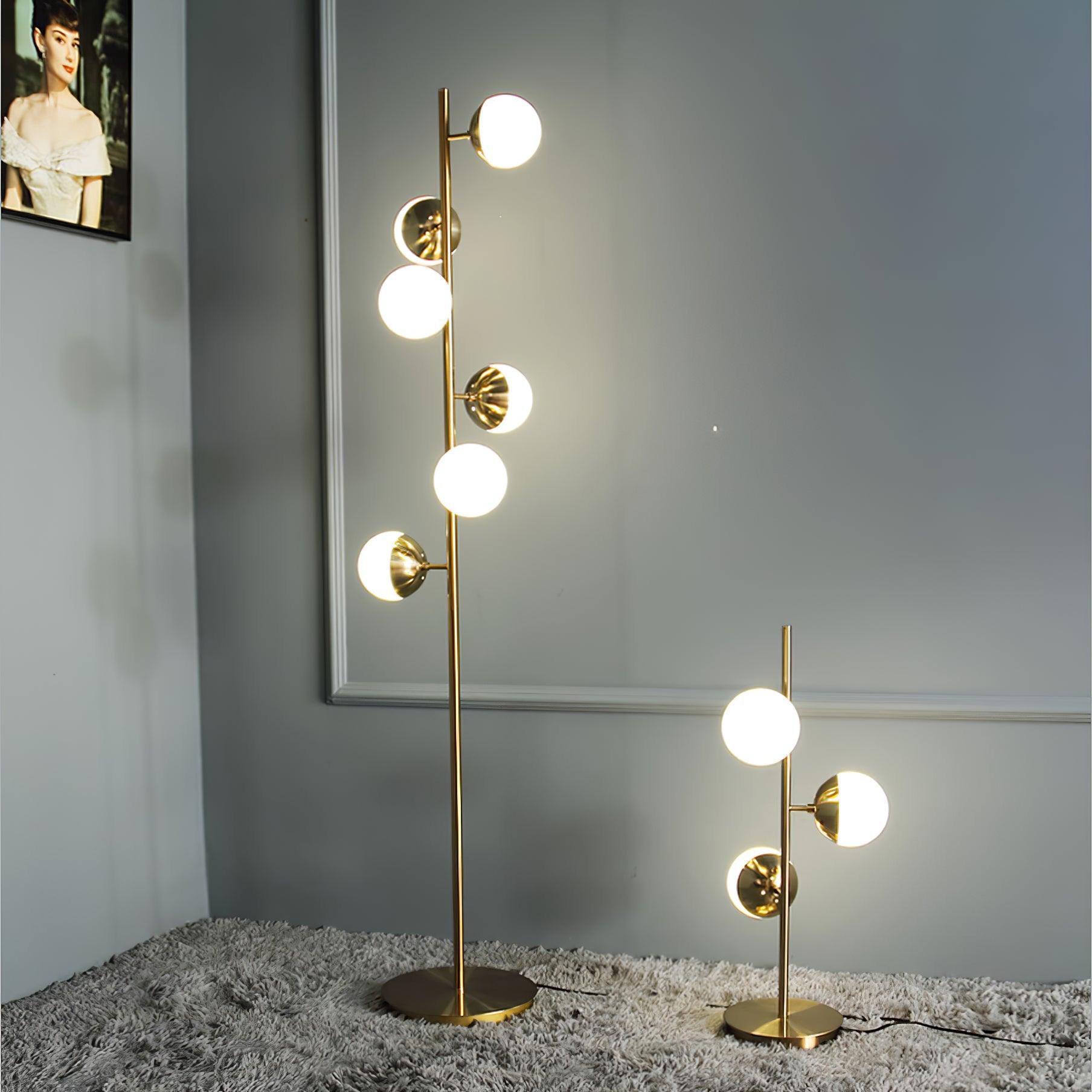 Myliryre Mid Century Brass Floor Lamp-Neutral Decor