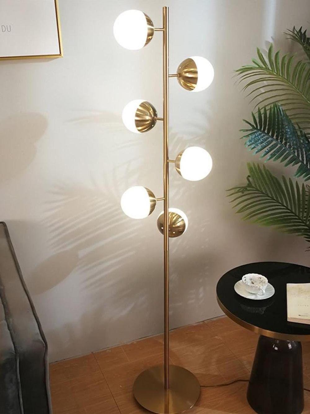 Myliryre Mid Century Brass Floor Lamp-Neutral Decor