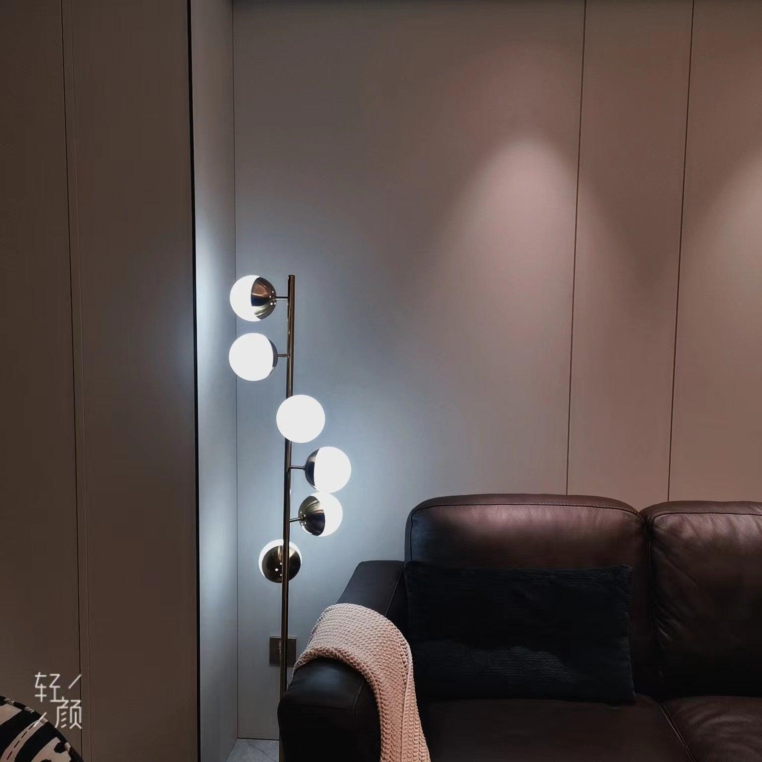 Myliryre Mid Century Brass Floor Lamp-Neutral Decor
